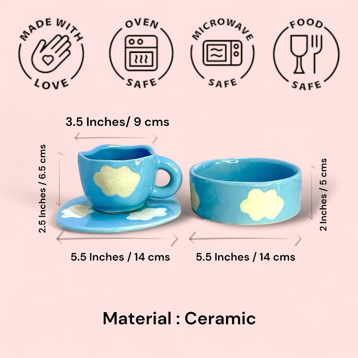 Cloud Nine Coffee Mug & Bowl Set - Clayful Homes