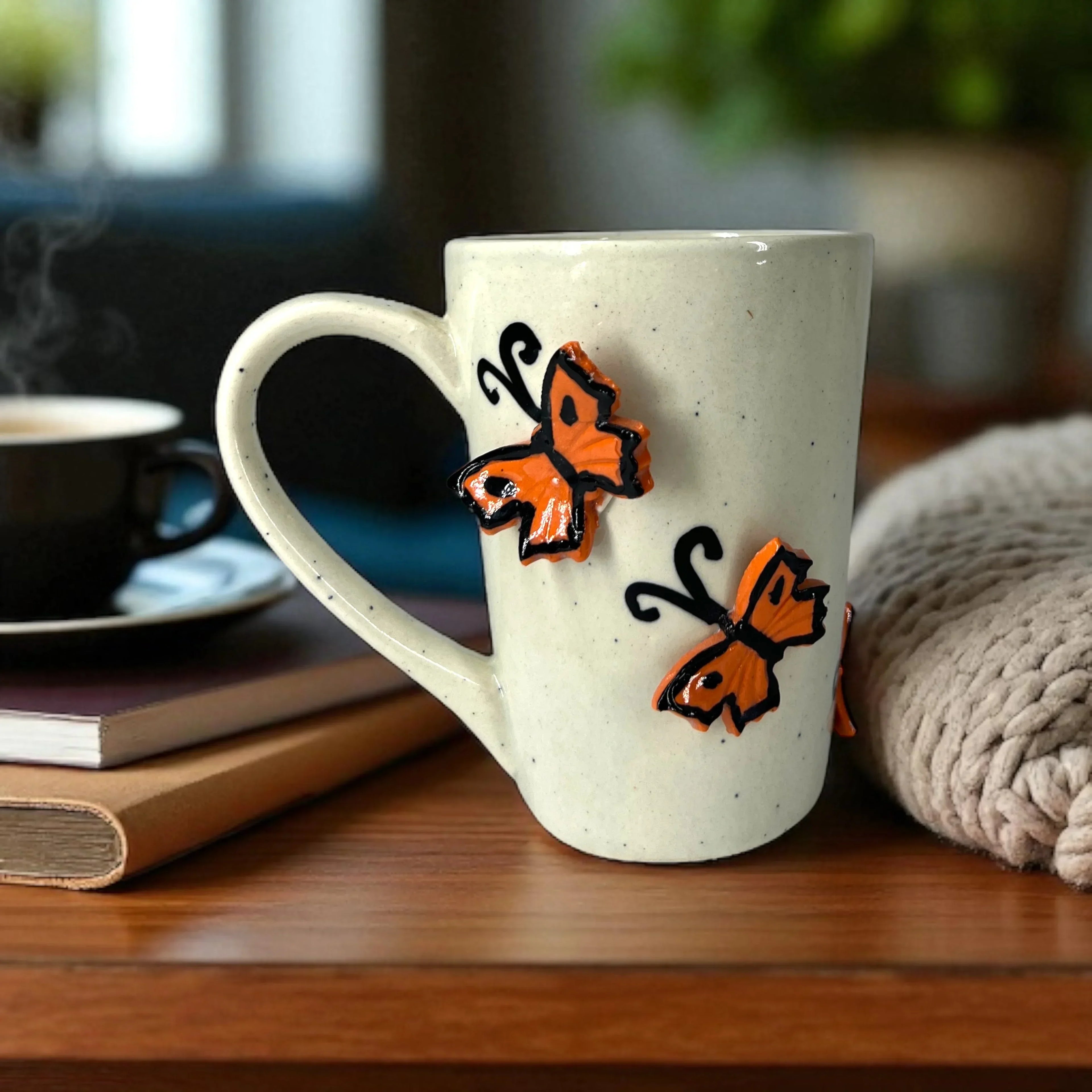 biggy butterfly coffee mug - Clayful Homes