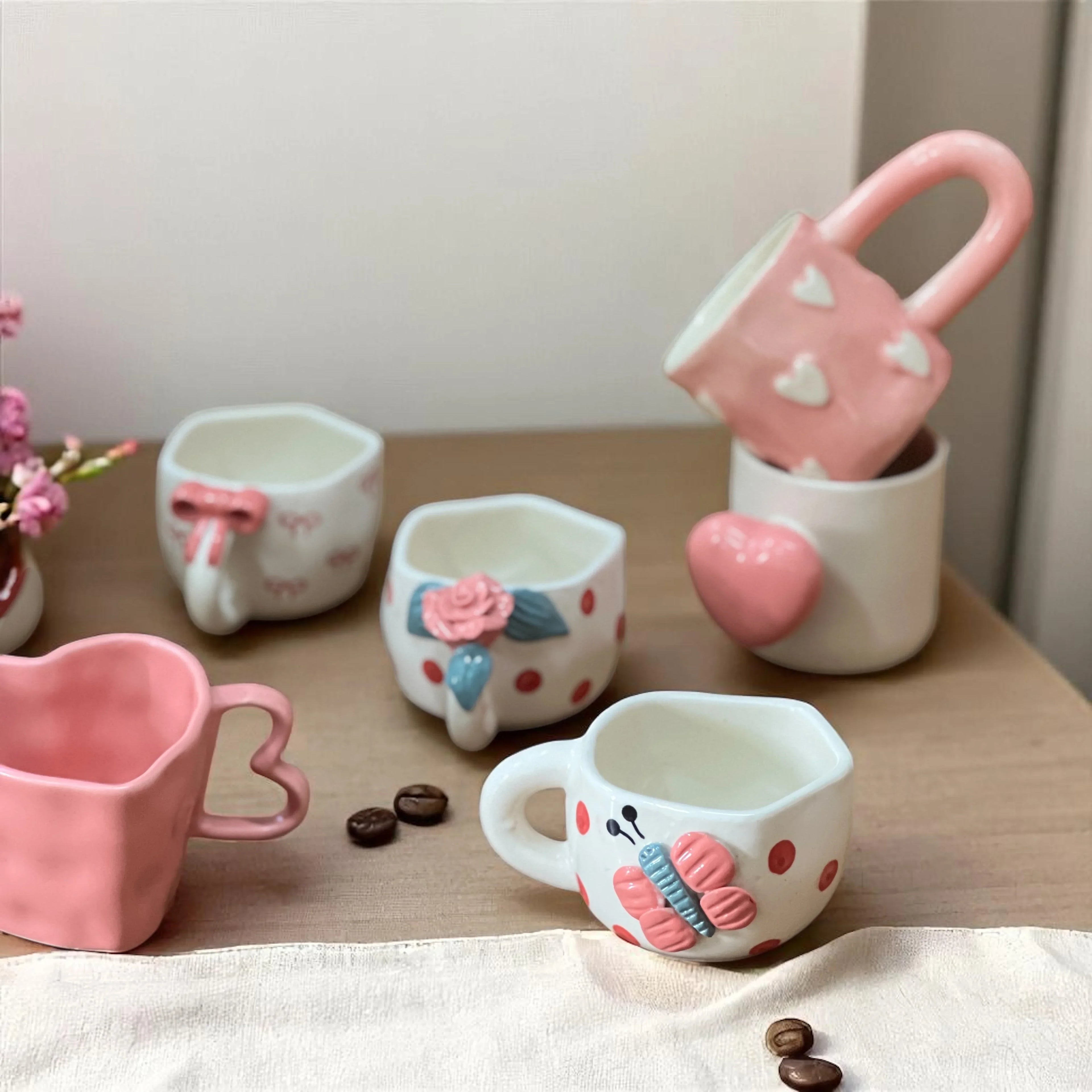Shades of Pink Mugs ( Get 8 for price of 7) - Clayful Homes