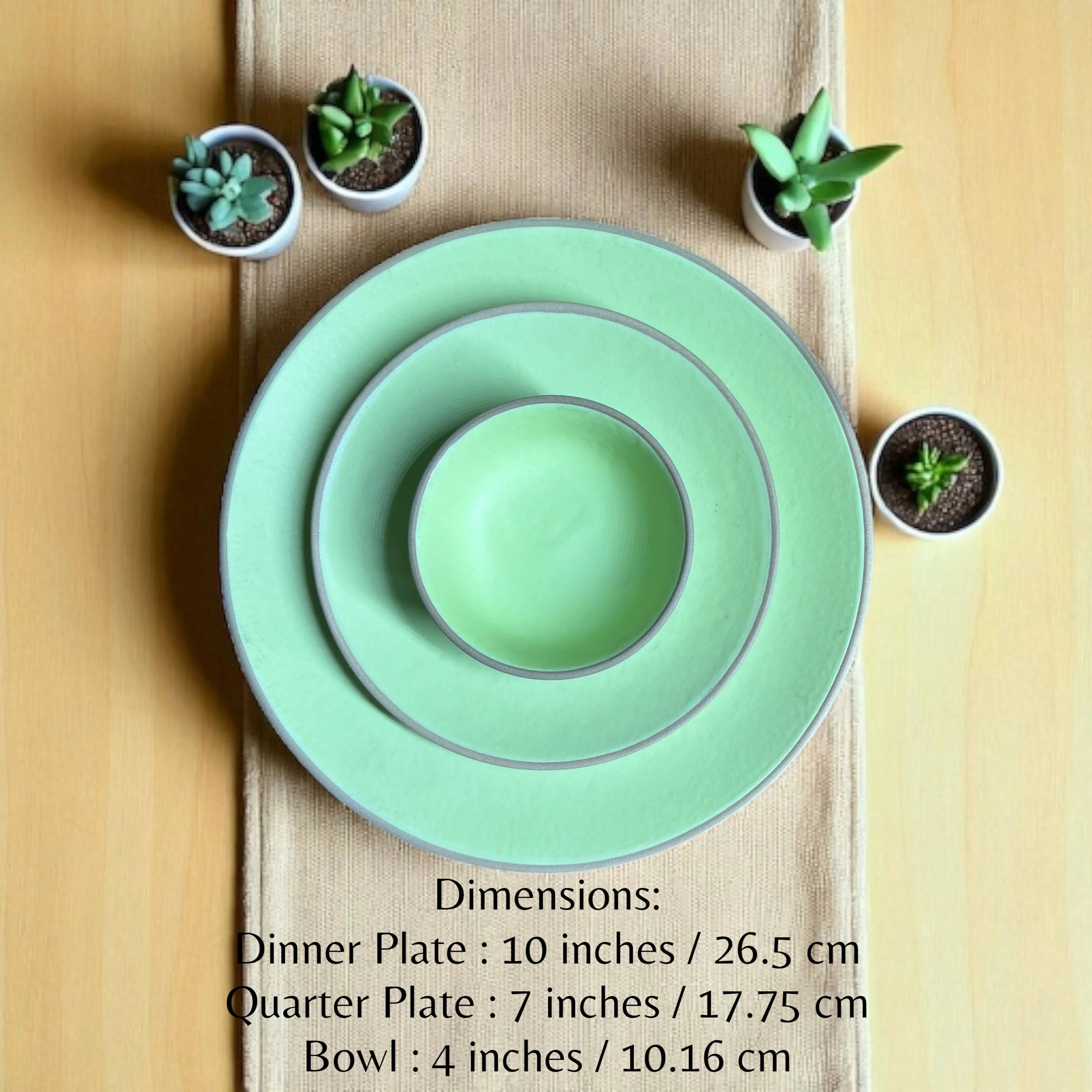 Earthy Mint Dinner set (18pcs) - Clayful Homes