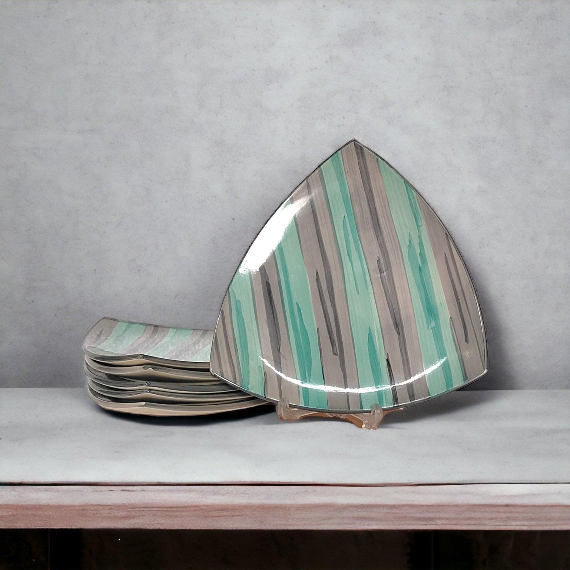 Triangle Dinnerware Plates (6 Pcs) - Clayful Homes