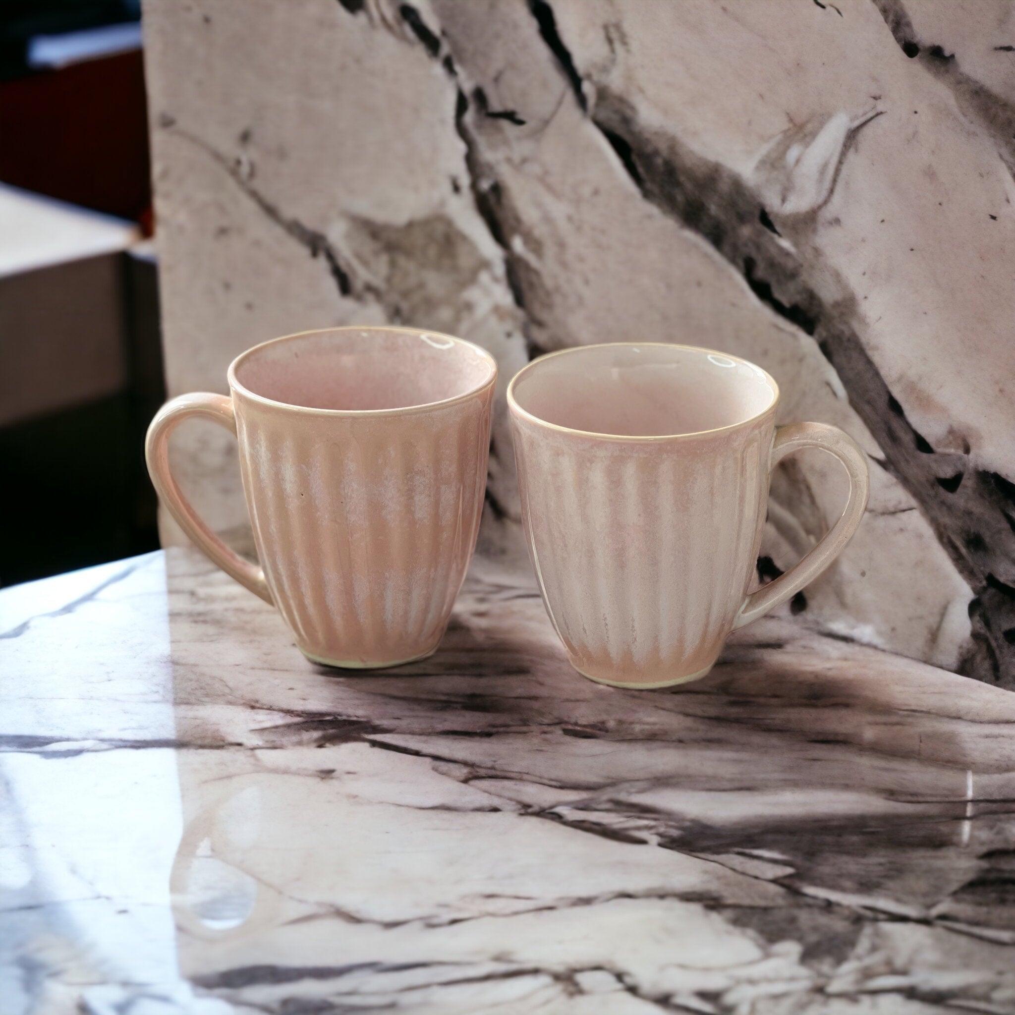 Chalk Pink Mugs | Set of 2 - Clayful Homes