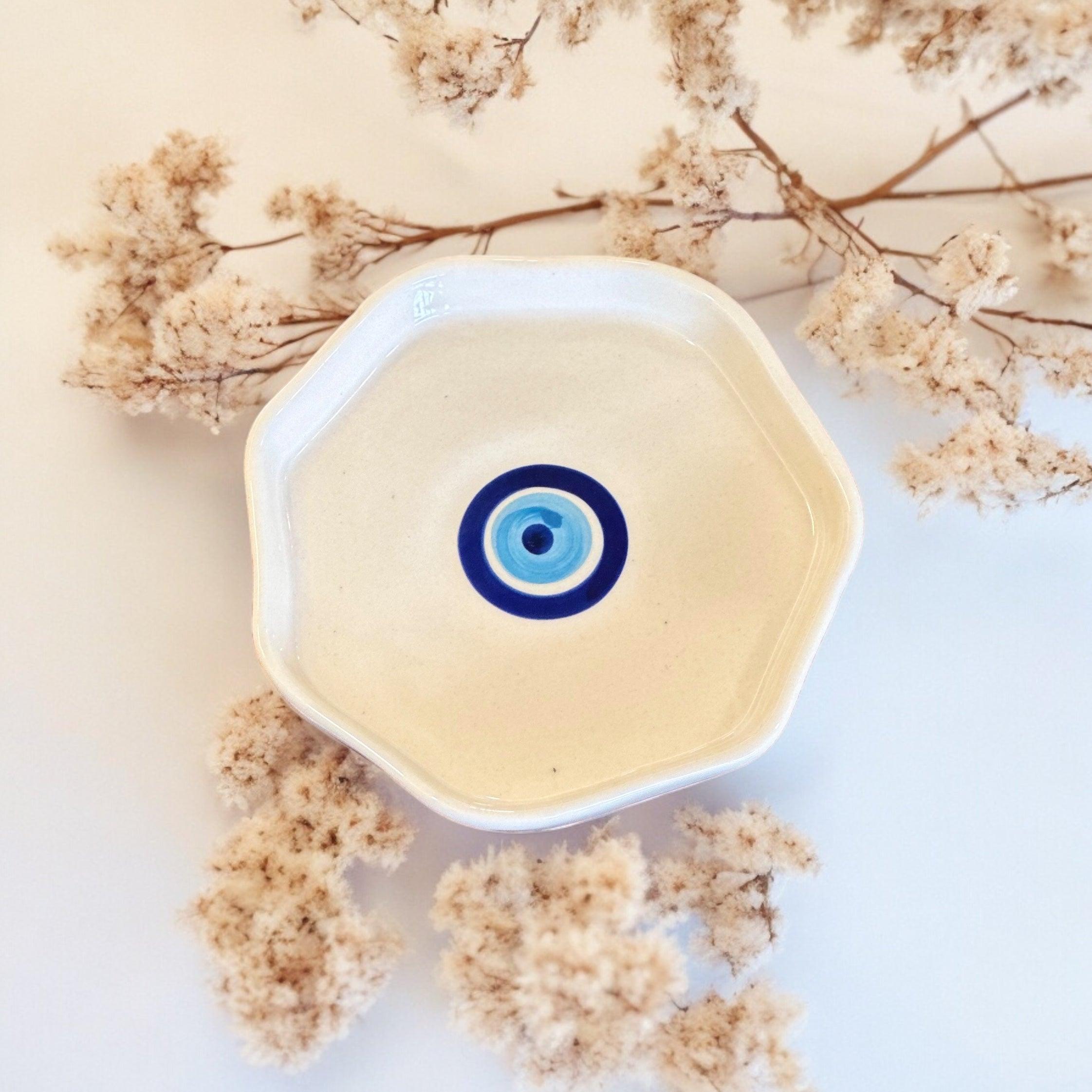 Evil Eye Snack/Dessert Plate - Clayful Homes