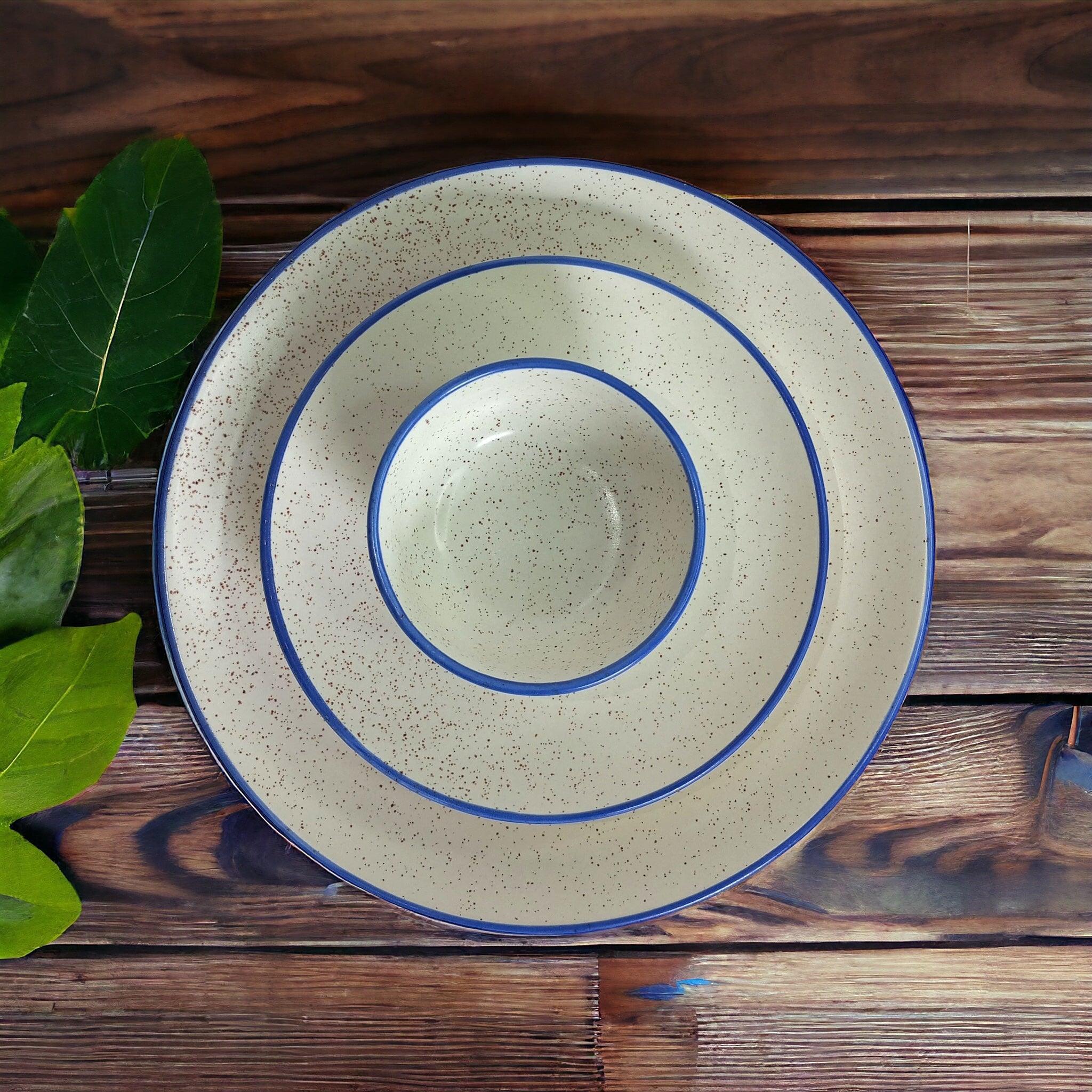 Marble White Dinner set (12 pcs) - Clayful Homes