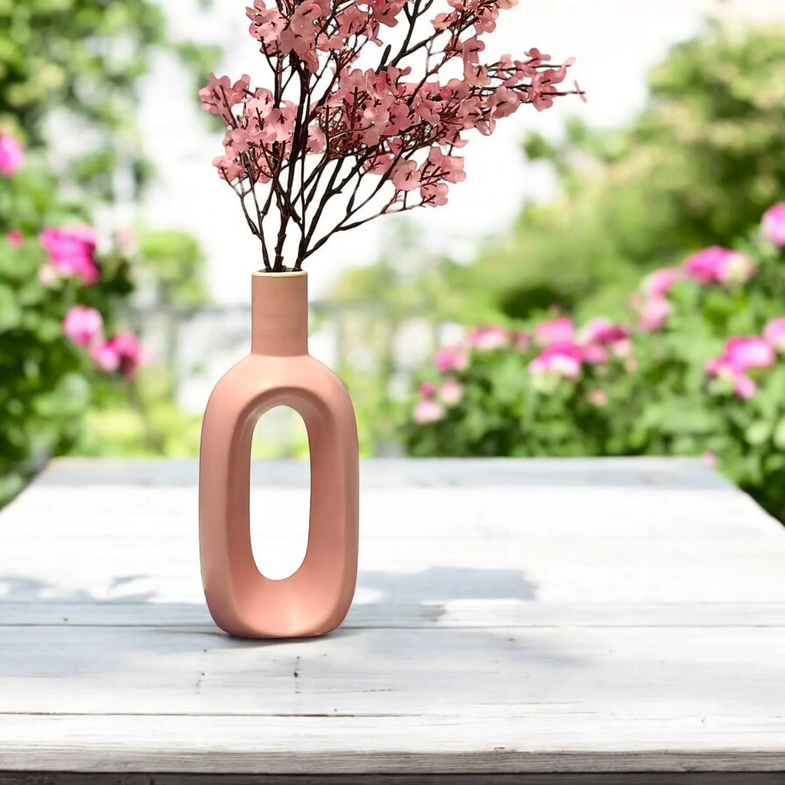 Hollow Pink Vase - Clayful Homes