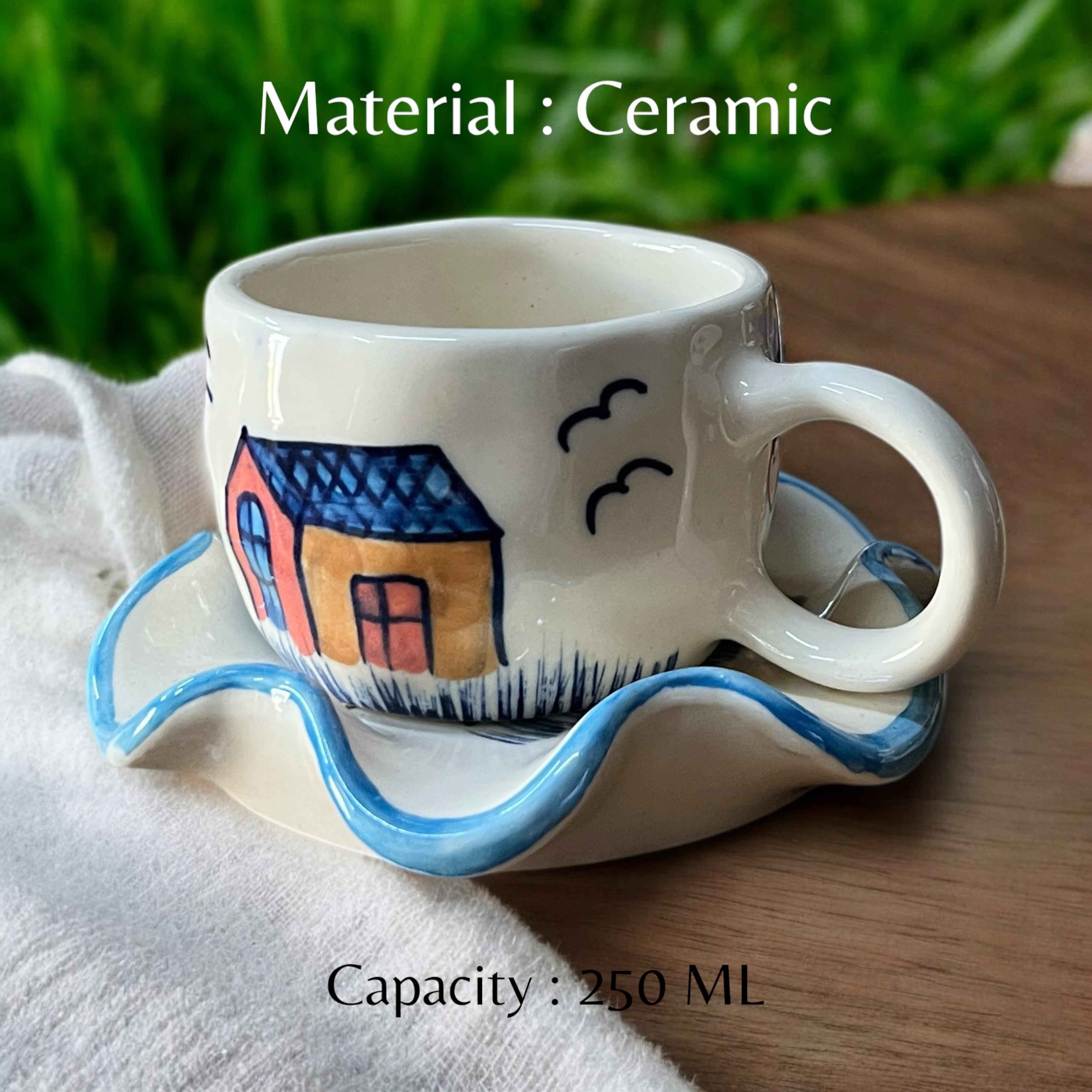 Farmhouse Coffee Mug and Saucer
