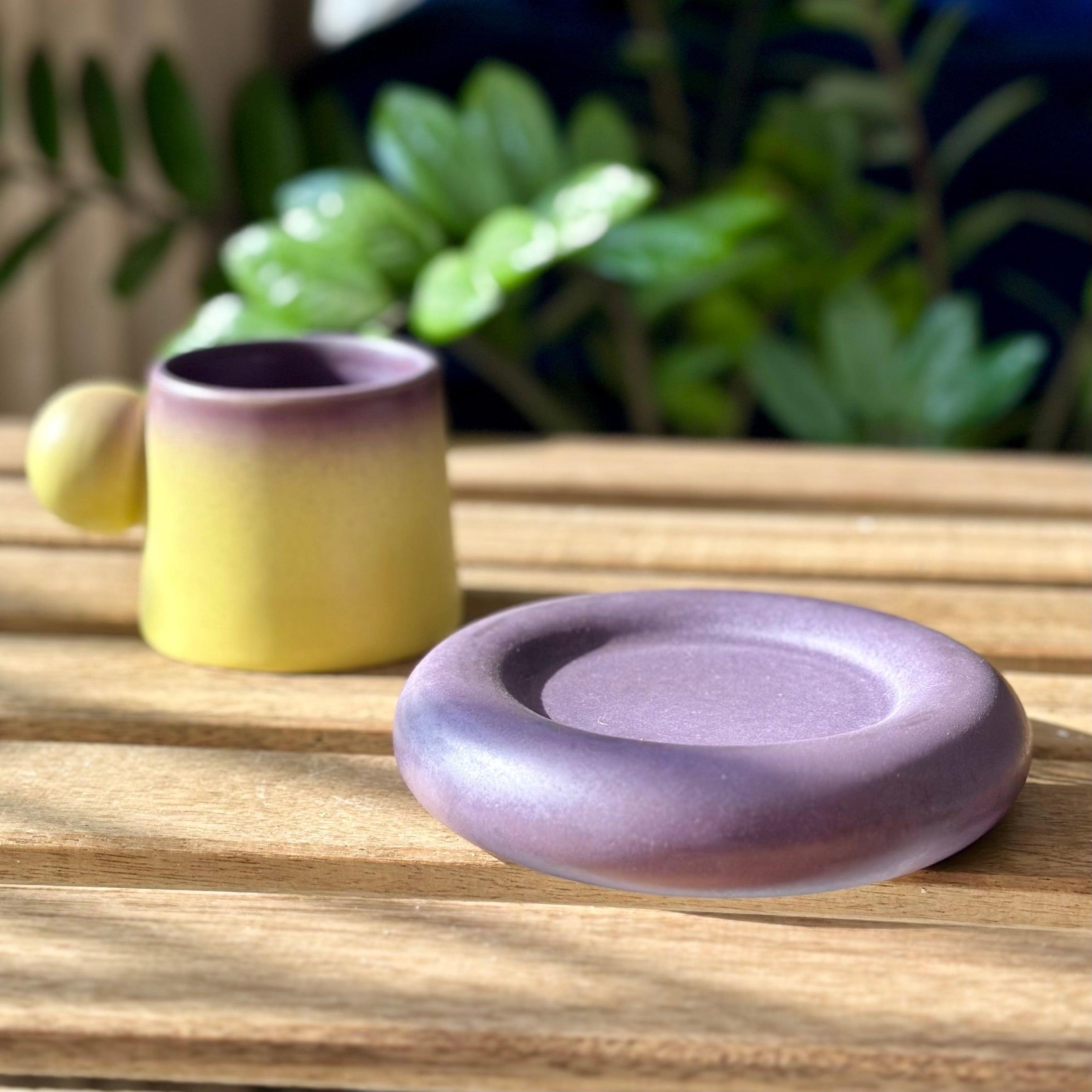 Knob Mug with Saucer - Clayful Homes