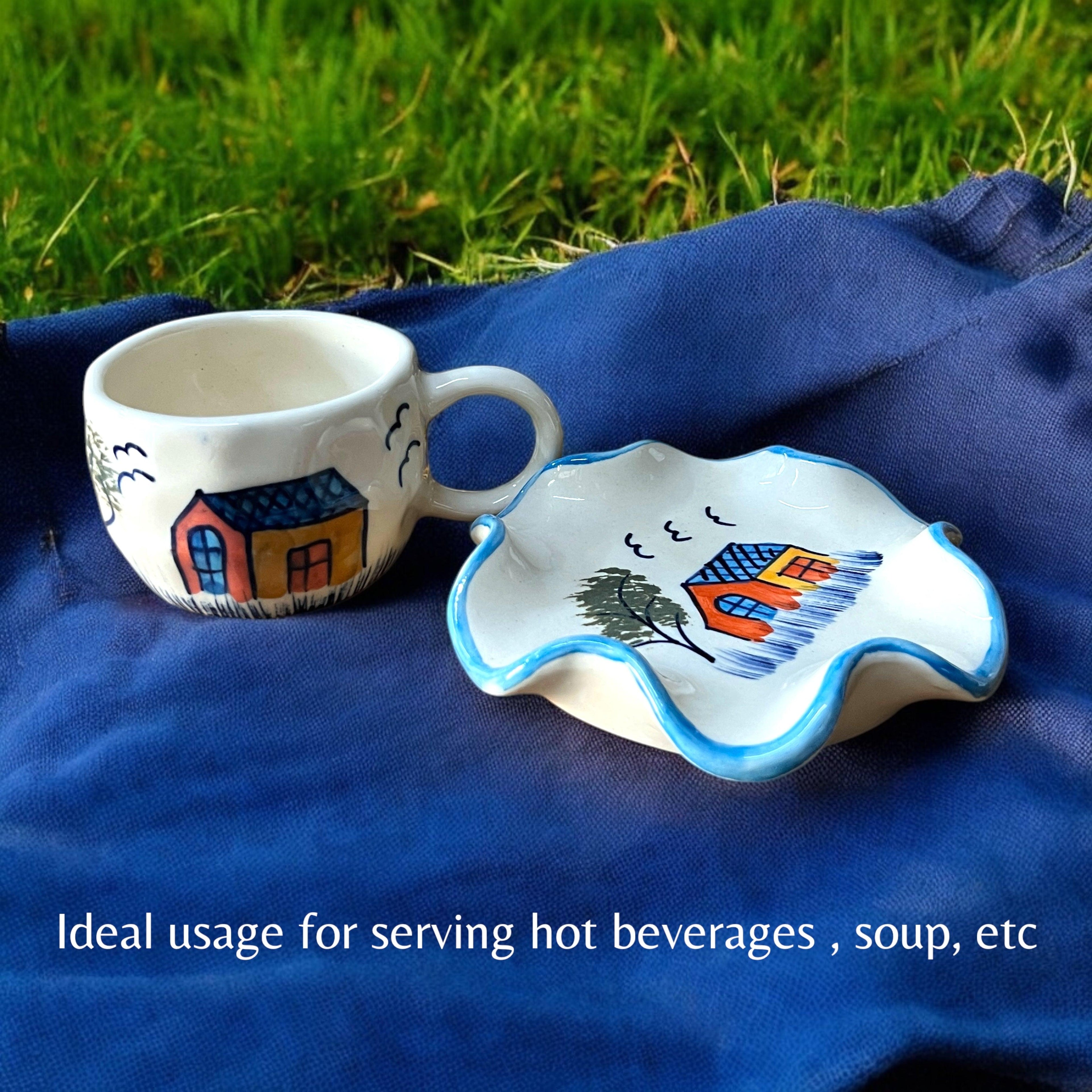 Farmouse Mug and Saucer - Clayful Homes