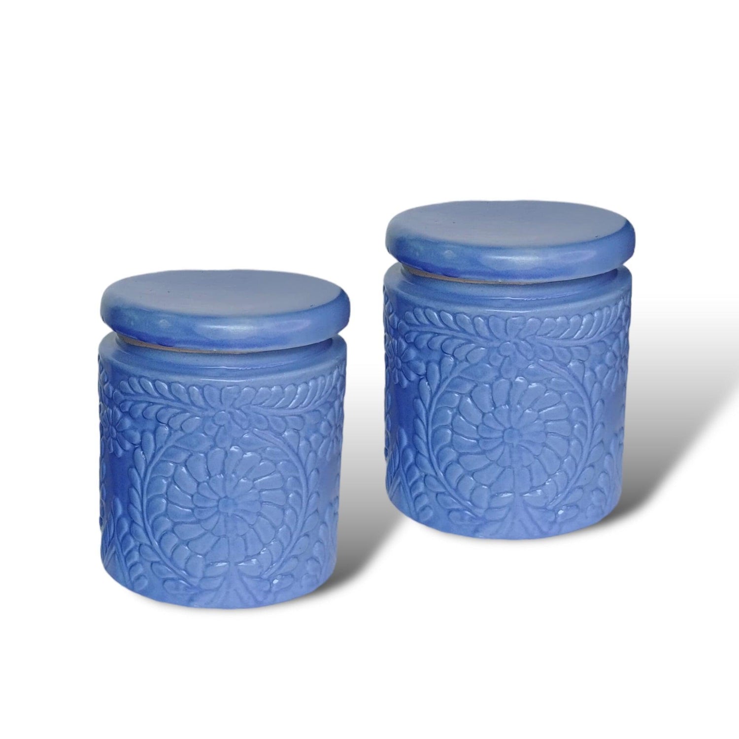 Two Dark Blue Jars - Clayful Homes