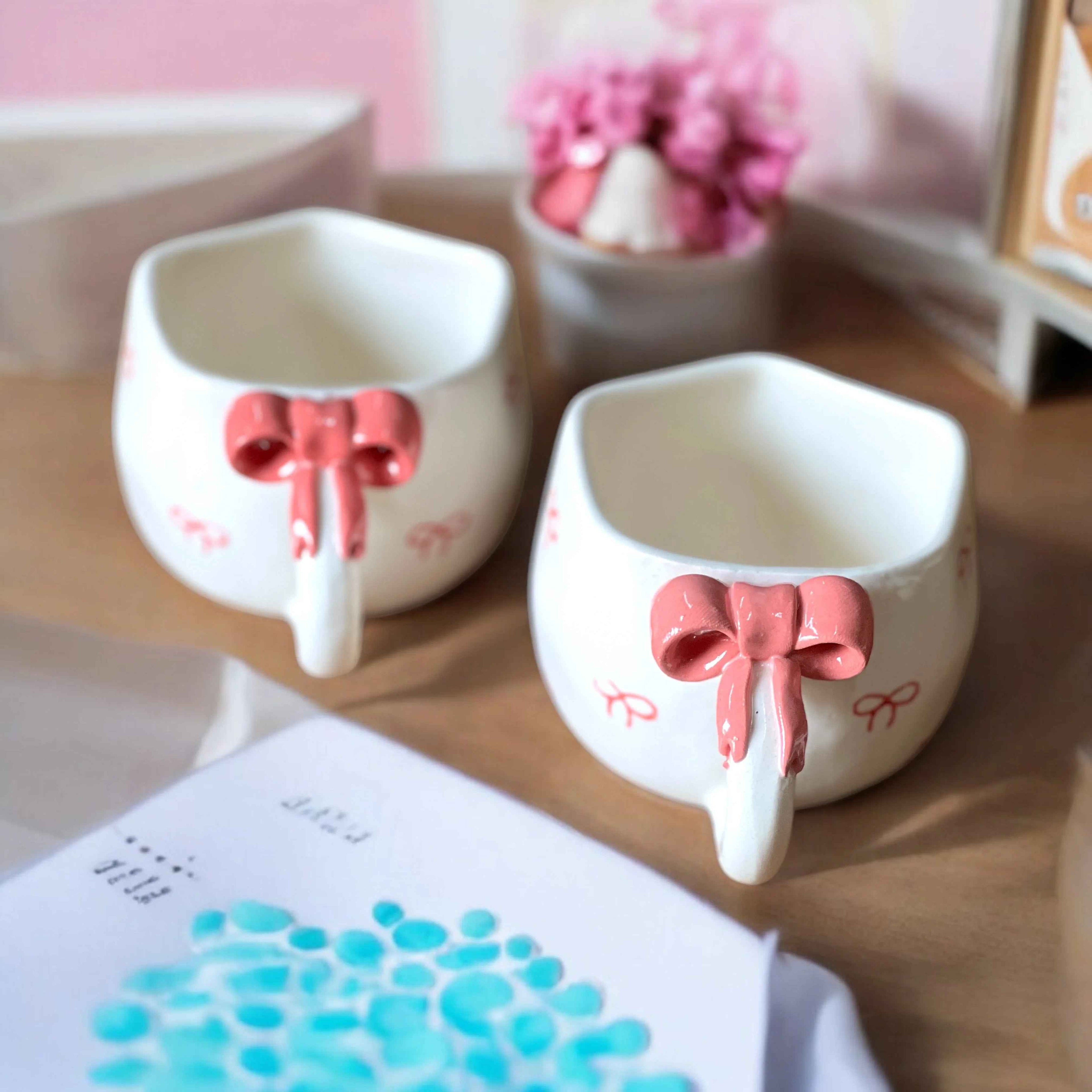 Bow Down Mugs Set of 6 - Clayful Homes