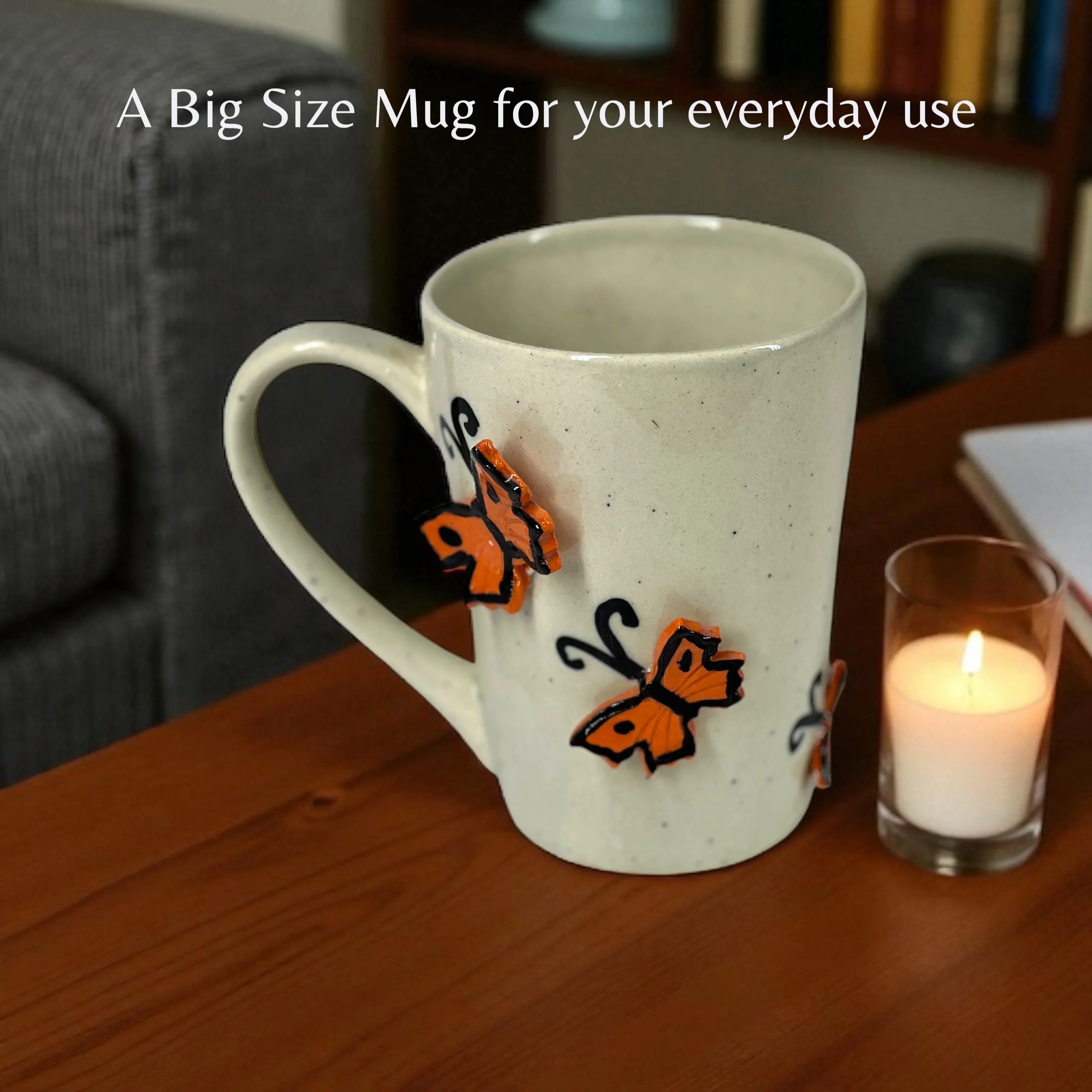 biggy butterfly coffee mug - Clayful Homes