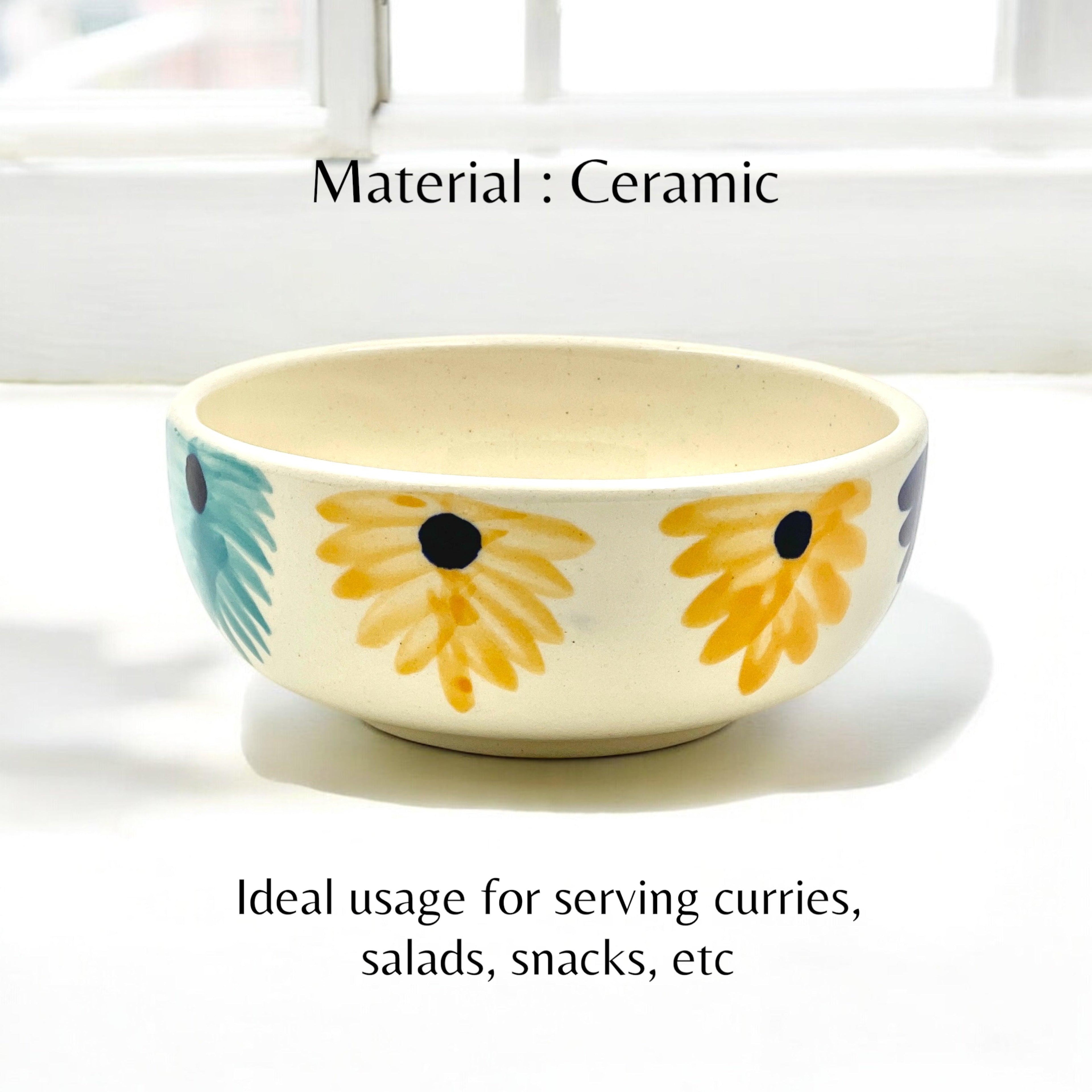 Two-Yellow-Blue-Flower-Soup-Bowls -Clayfulhomes