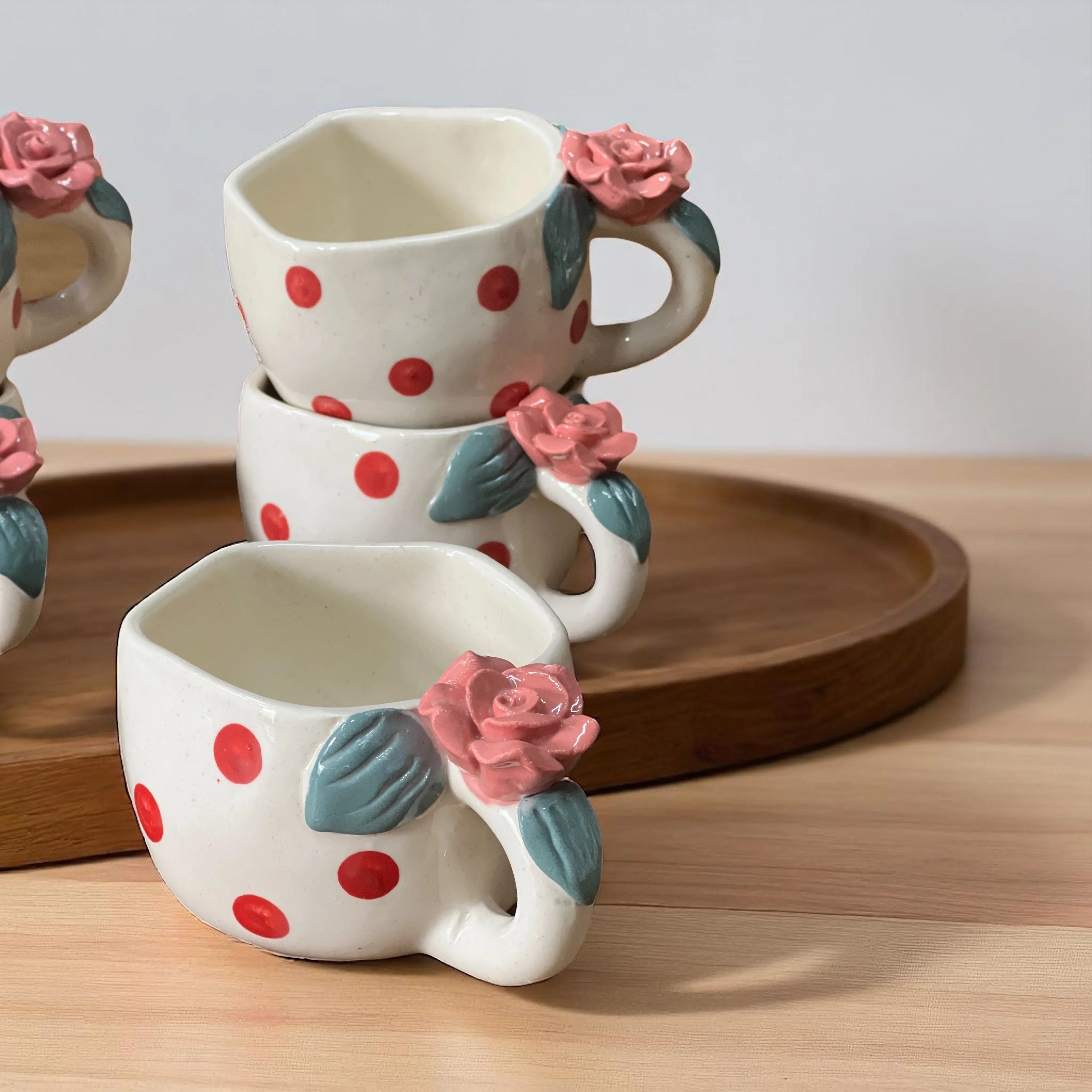 Rose given twice Set of 6 - Clayful Homes