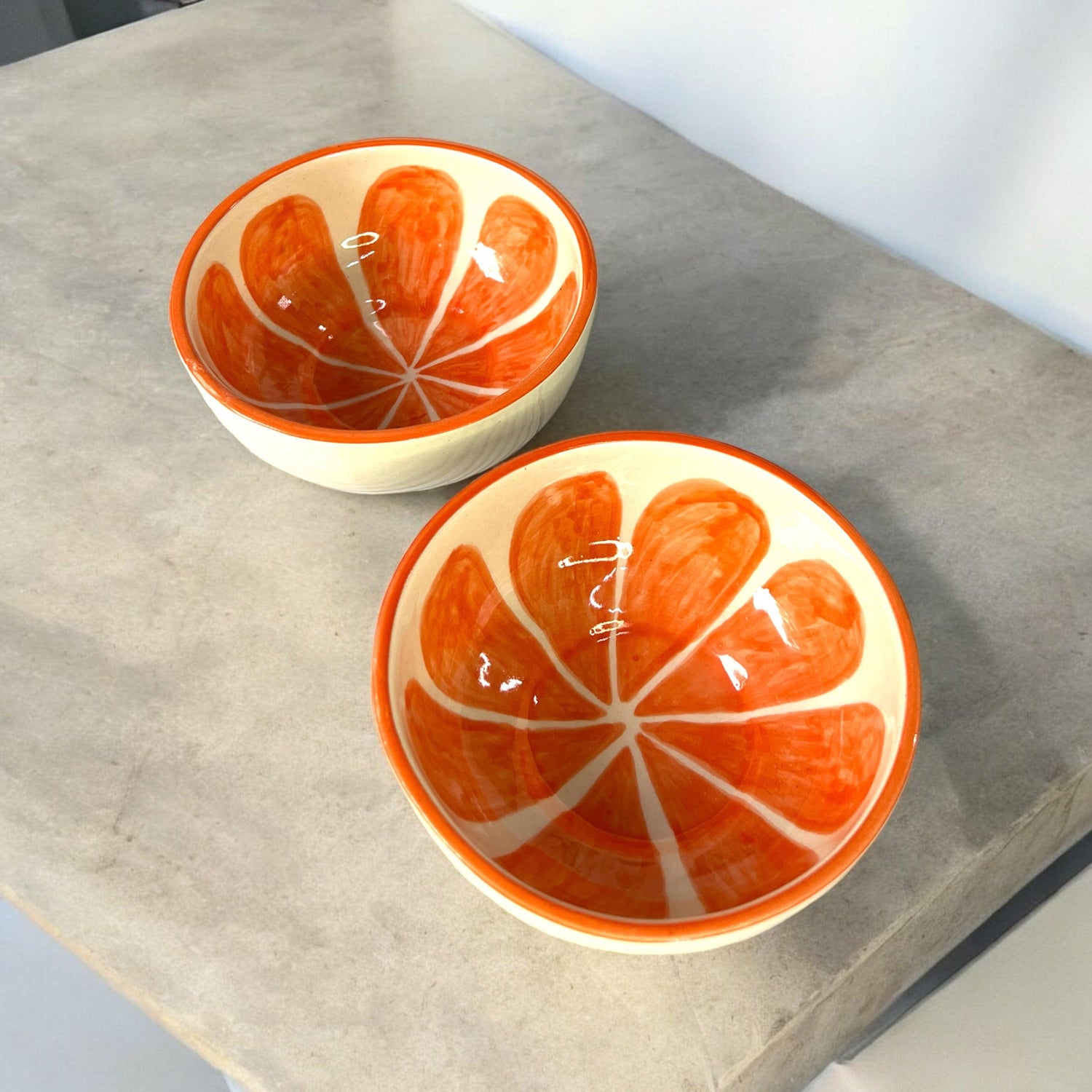 Orange Fruit Snack Bowls - Clayful Homes