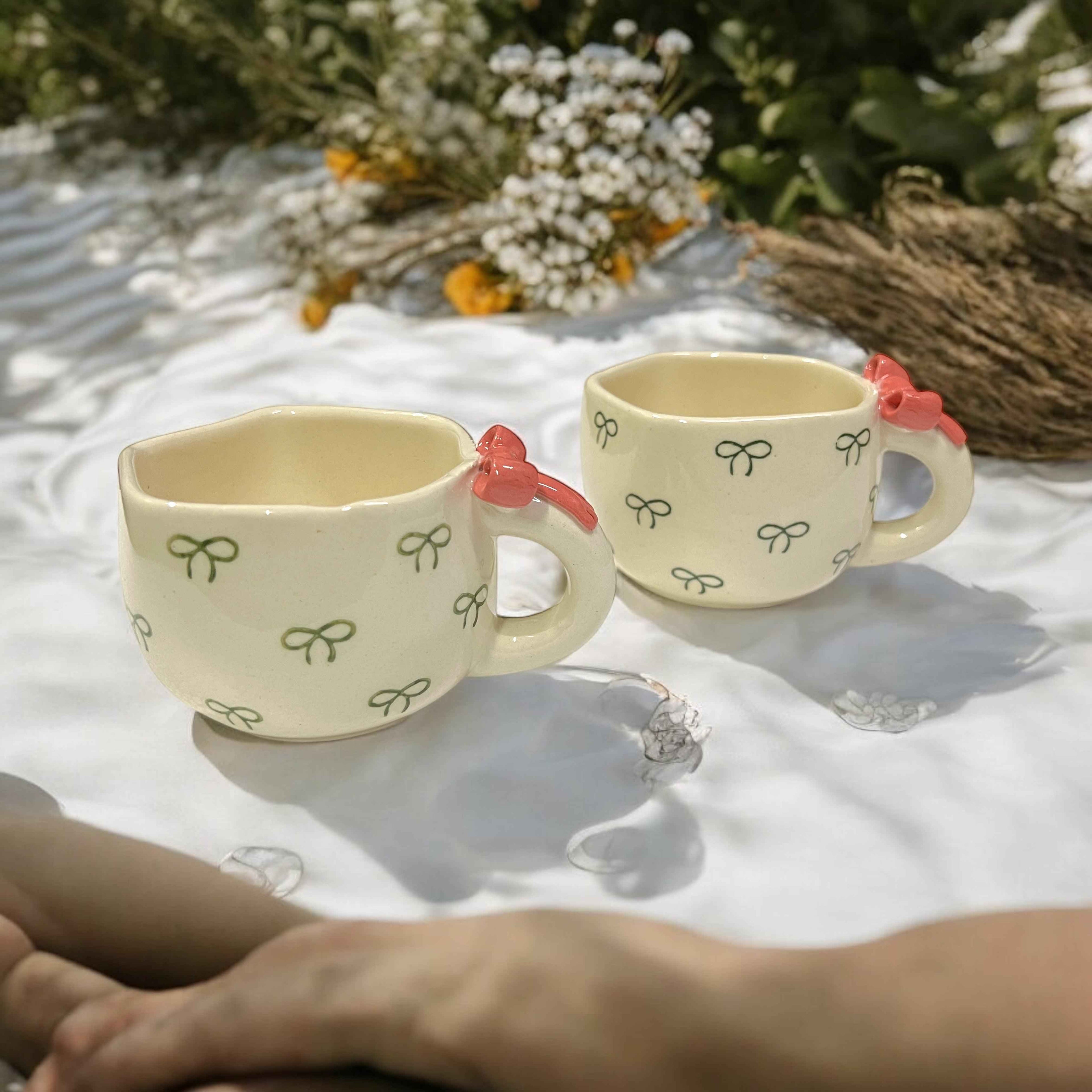 Bow Down Ceramic Coffee Mugs - Clayful Homes