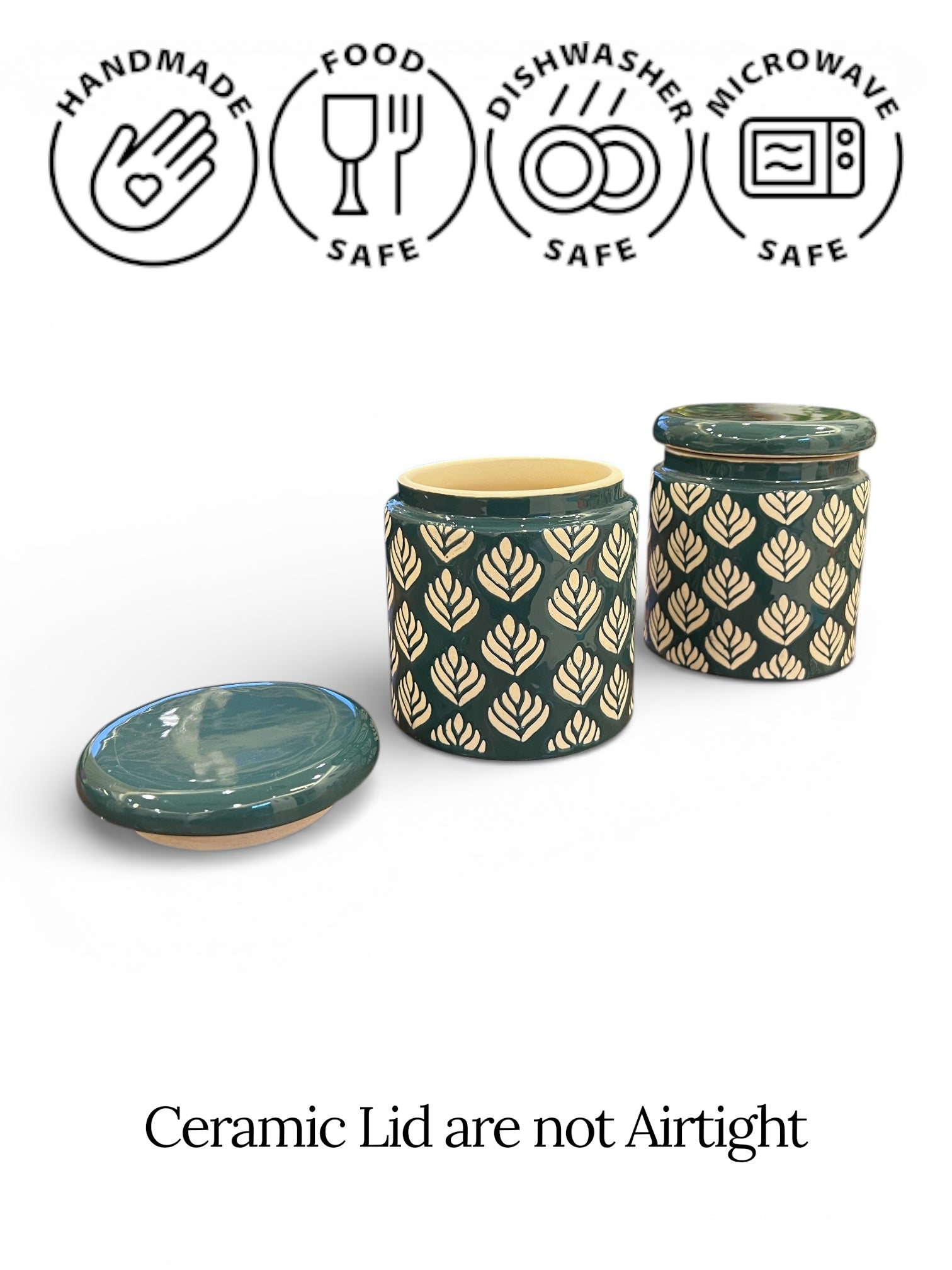 Green Design Jars Pack of 2 - Clayful Homes