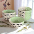 Green Leaf Soup Bowls Set of 6 - Clayful Homes