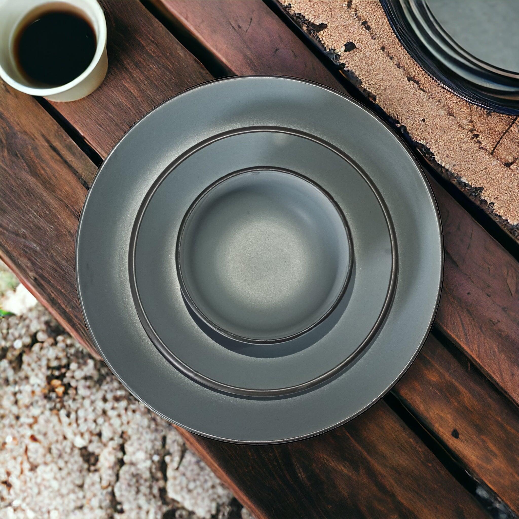 Grey Dinner Set (18 Pcs) - Clayful Homes