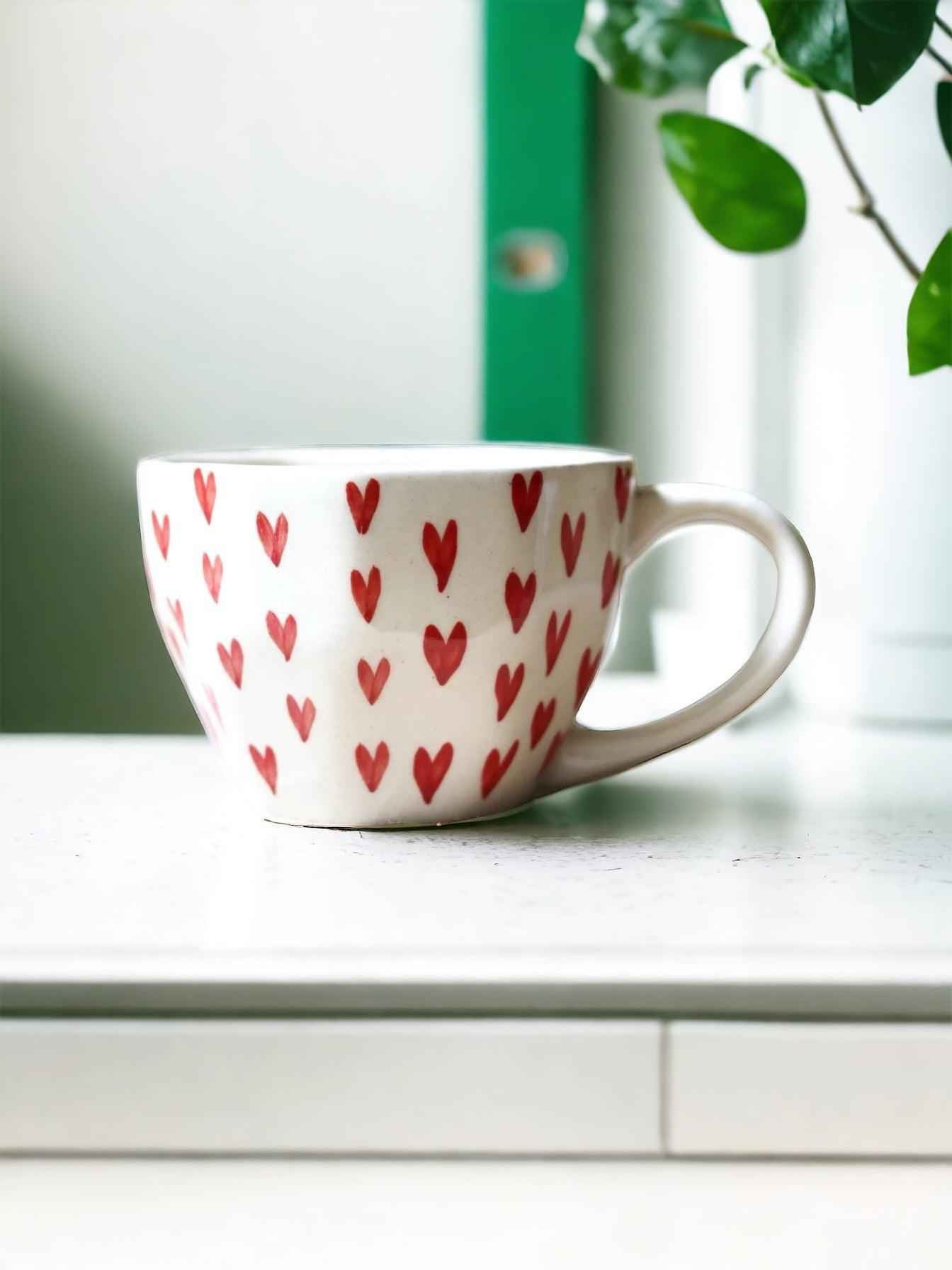 Heart Mug with Desert Plate - Clayful Homes