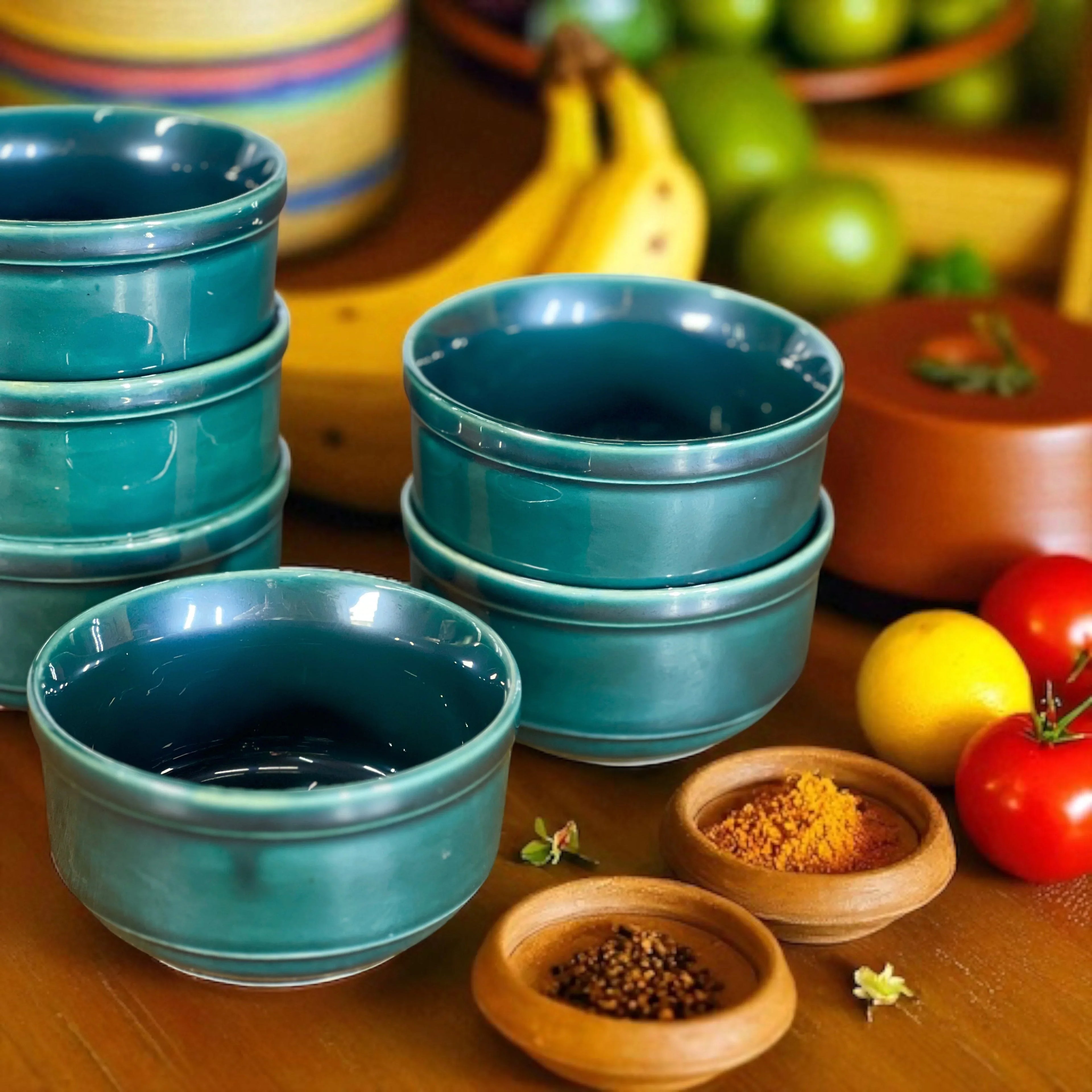The Studio Green Bowls Set of 6
