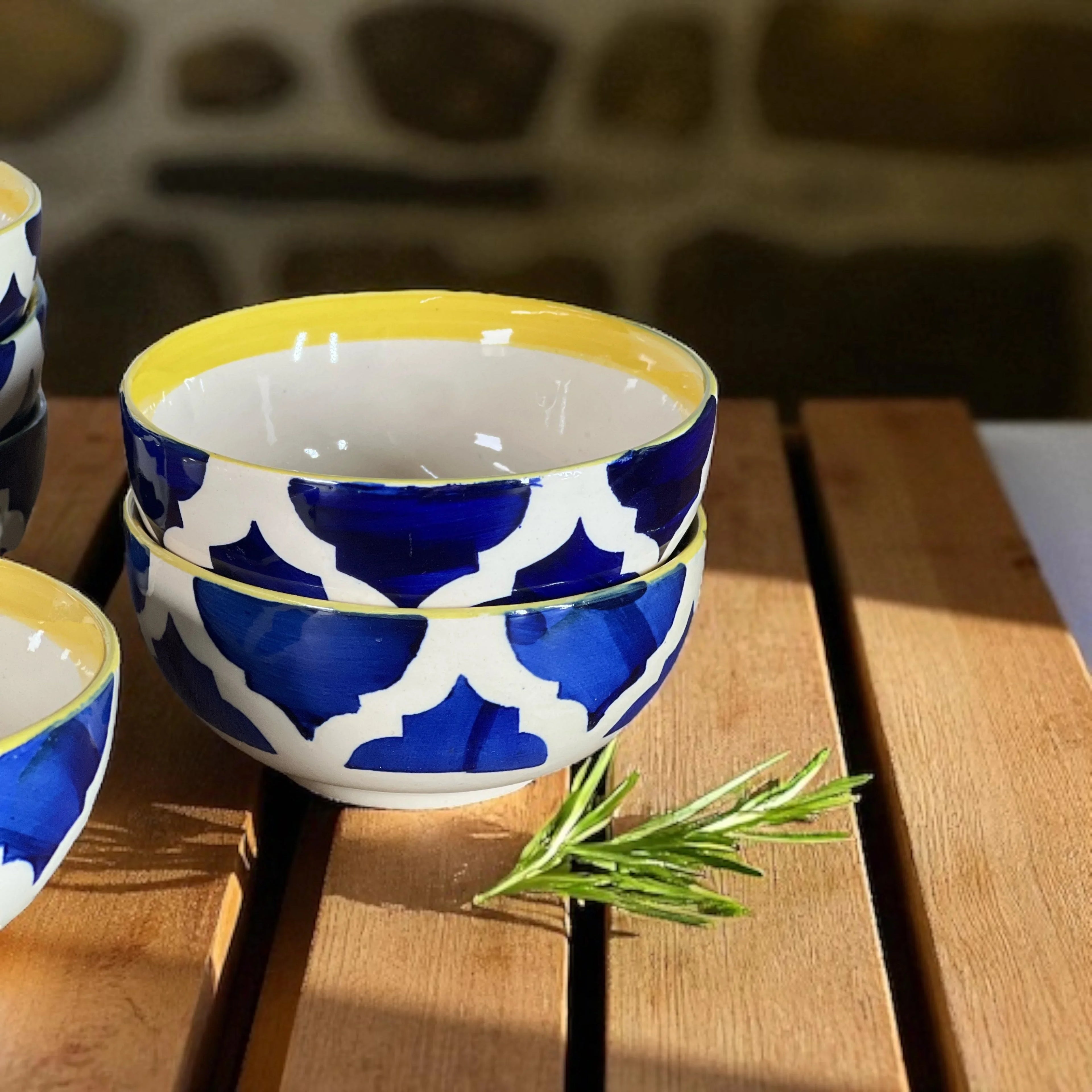 The Moroccan Blue Bowls Set of 6