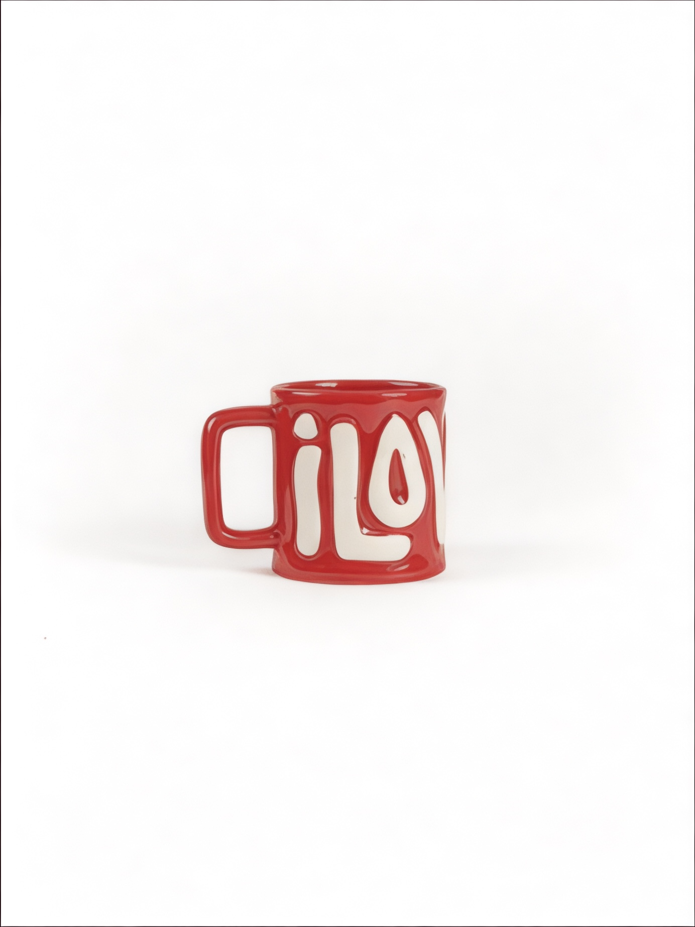Red Love Ceramic Mug (Pack of 1) - Clayful Homes