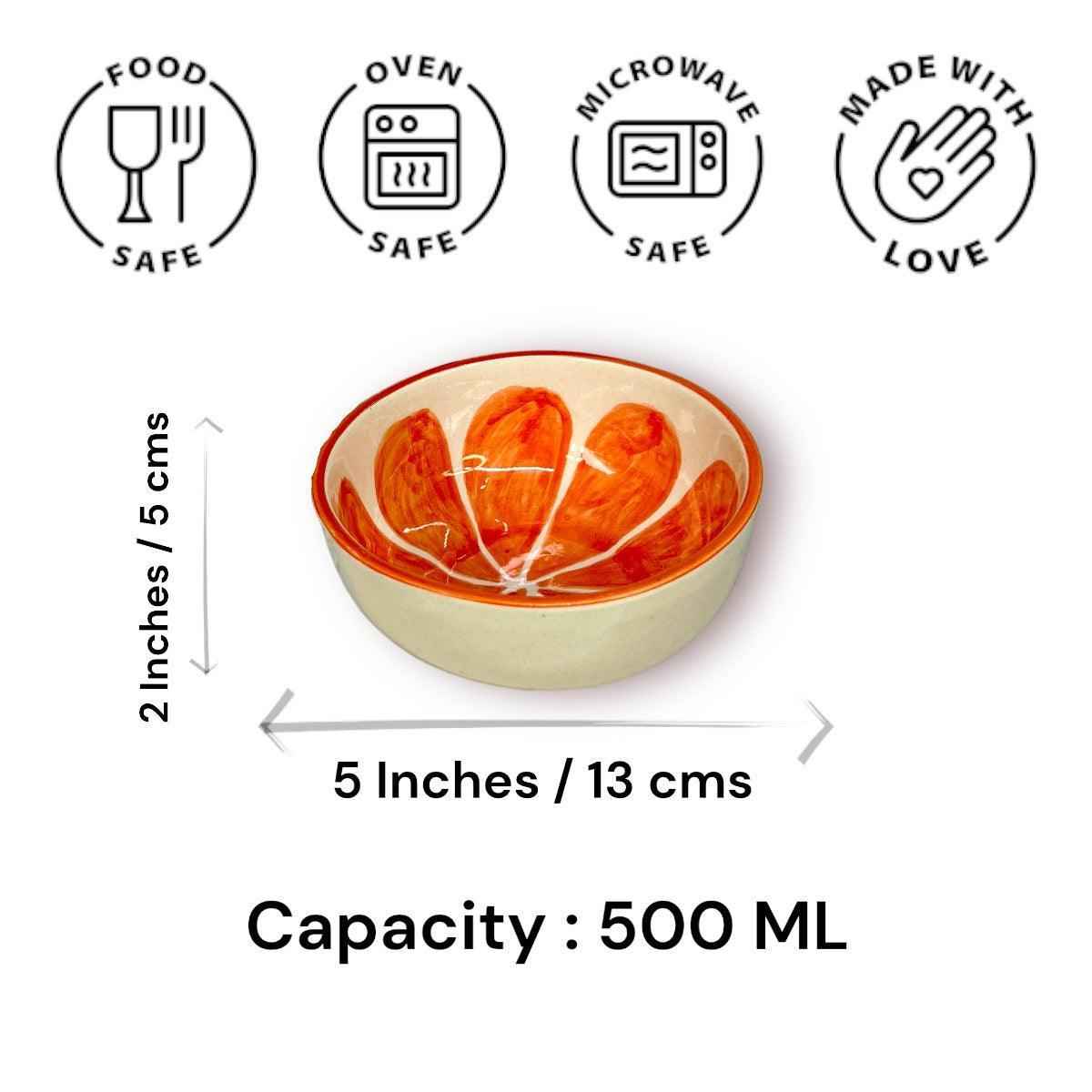 Orange Fruit Snack Bowls - Clayful Homes
