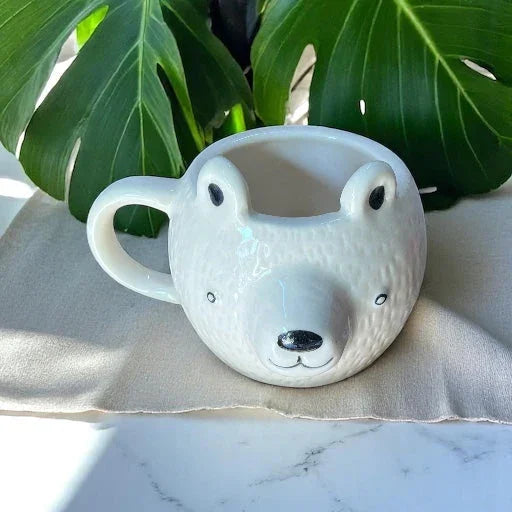 White Polar bear Mugs - Clayful Homes