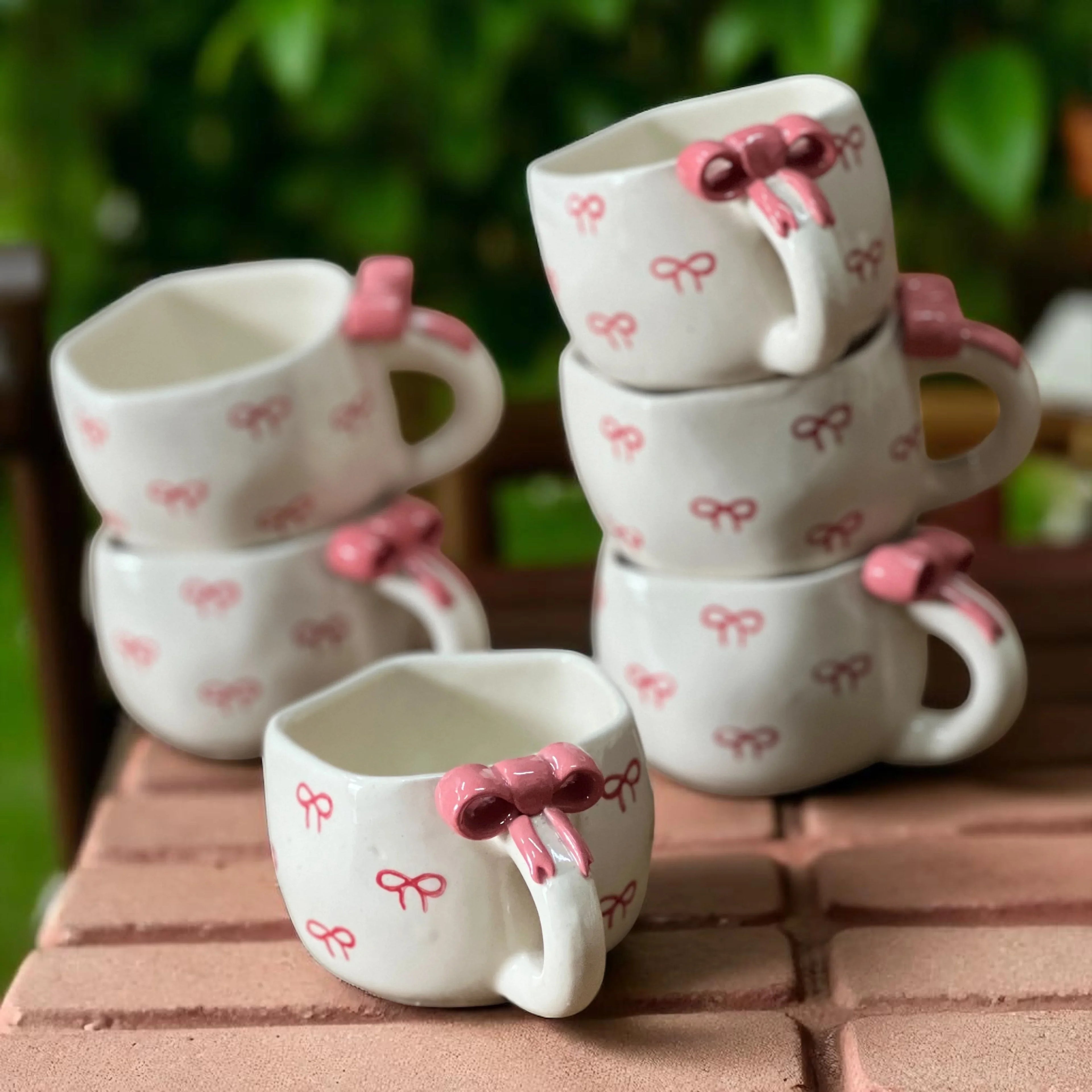 Bow Down Mugs Set of 6 - Clayful Homes