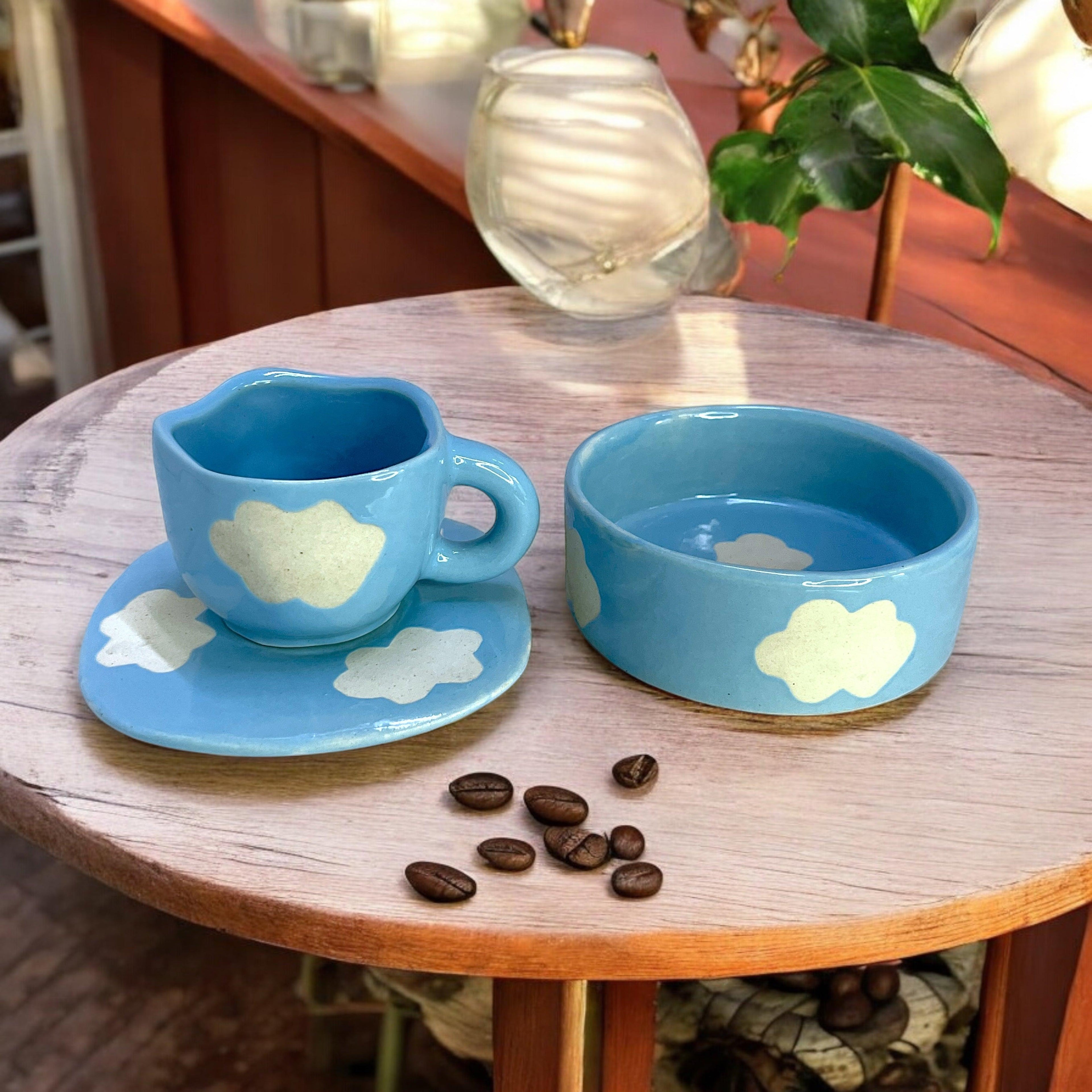 Cloud Nine Coffee Mug & Bowl Set - Clayful Homes
