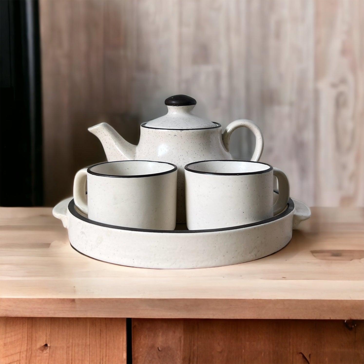 Matte Marble Teapot Set - Clayful Homes