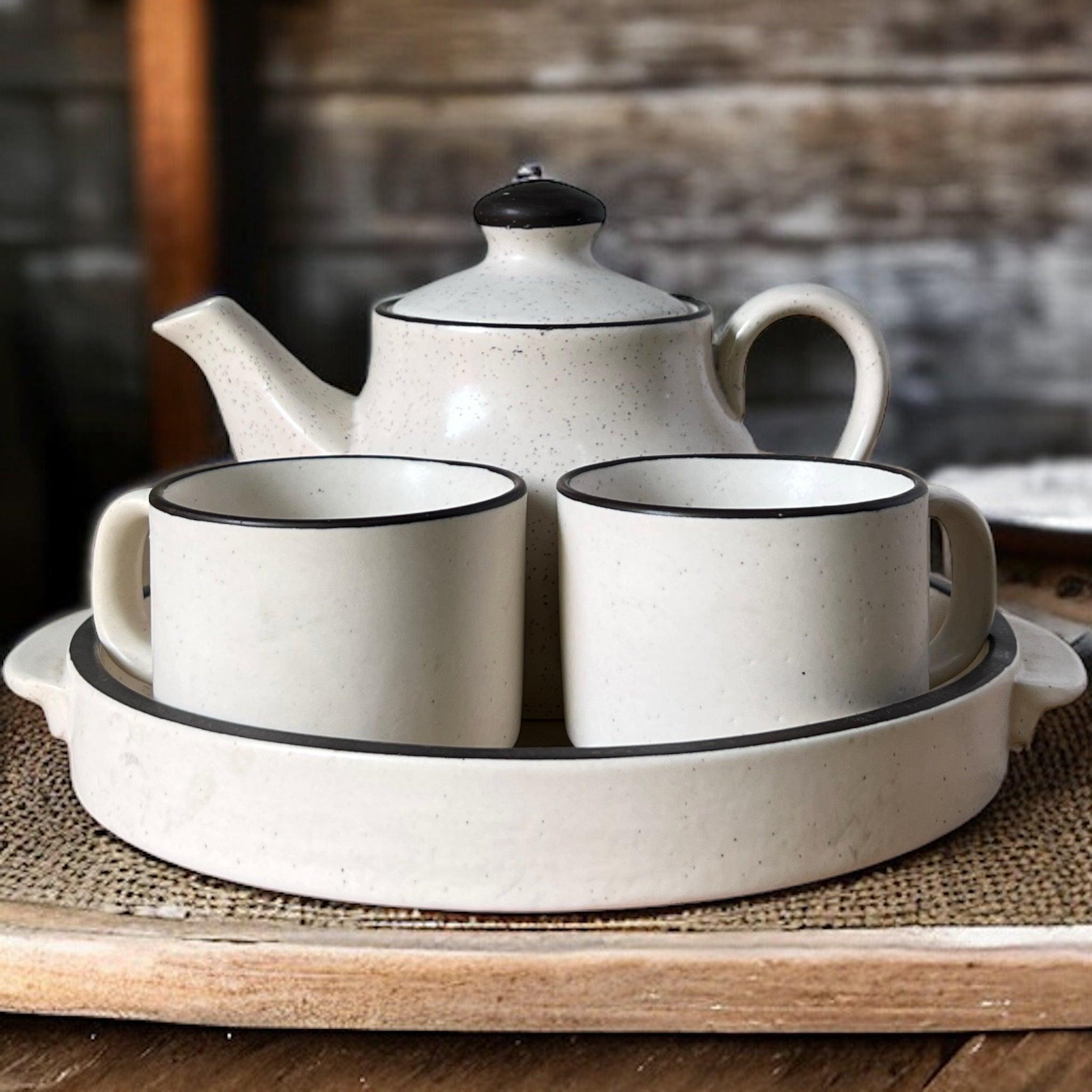 Matte Marble Teapot Set - Clayful Homes