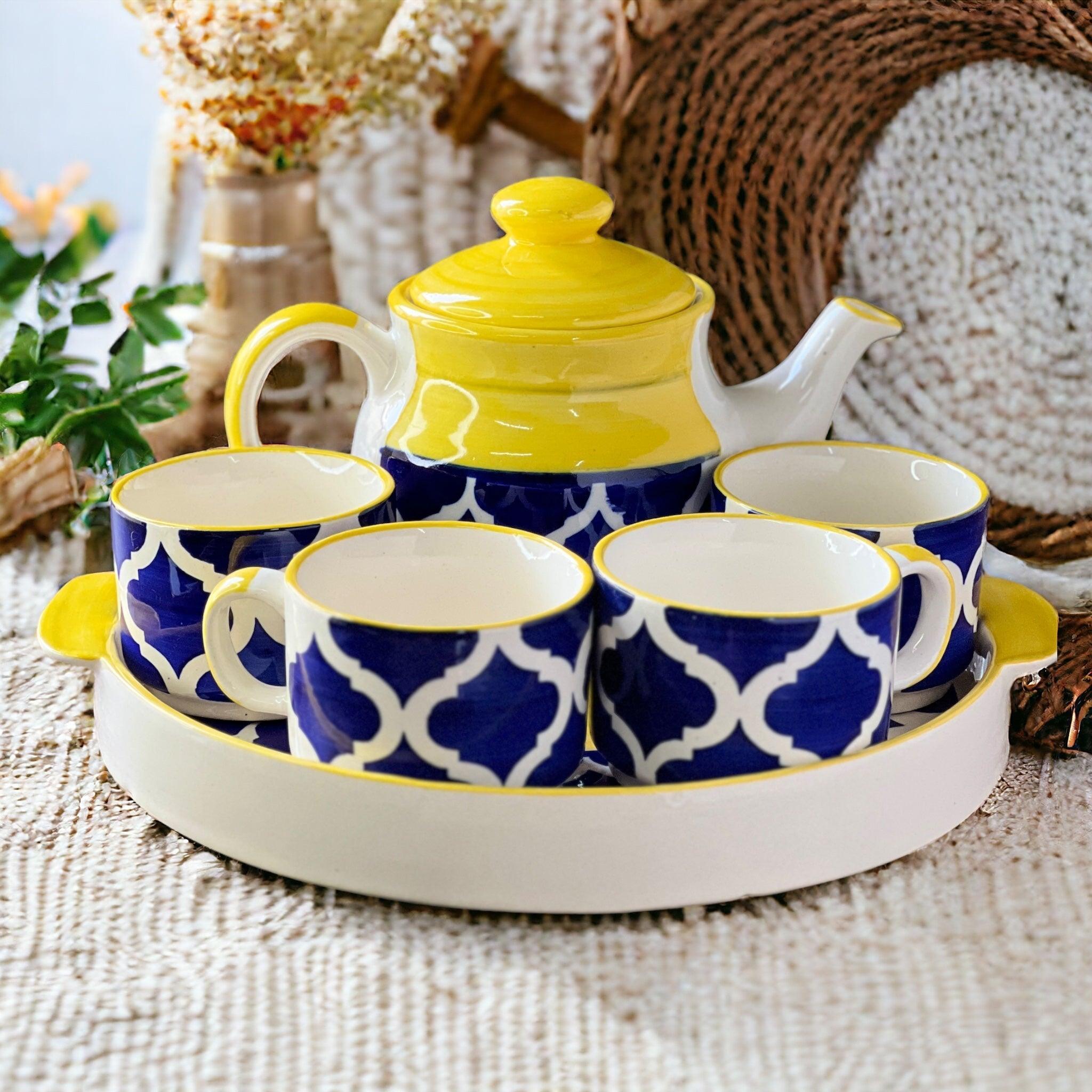 Four Moroccan Teapot Set - Clayful Homes