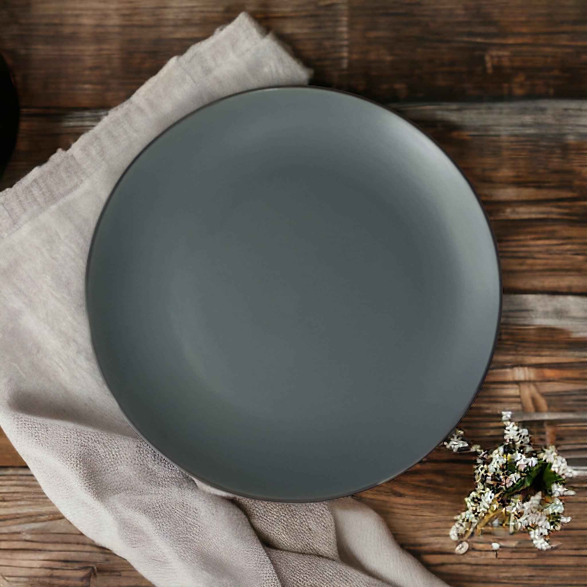 Grey Dinnerware Set (12 Pcs) - Clayful Homes