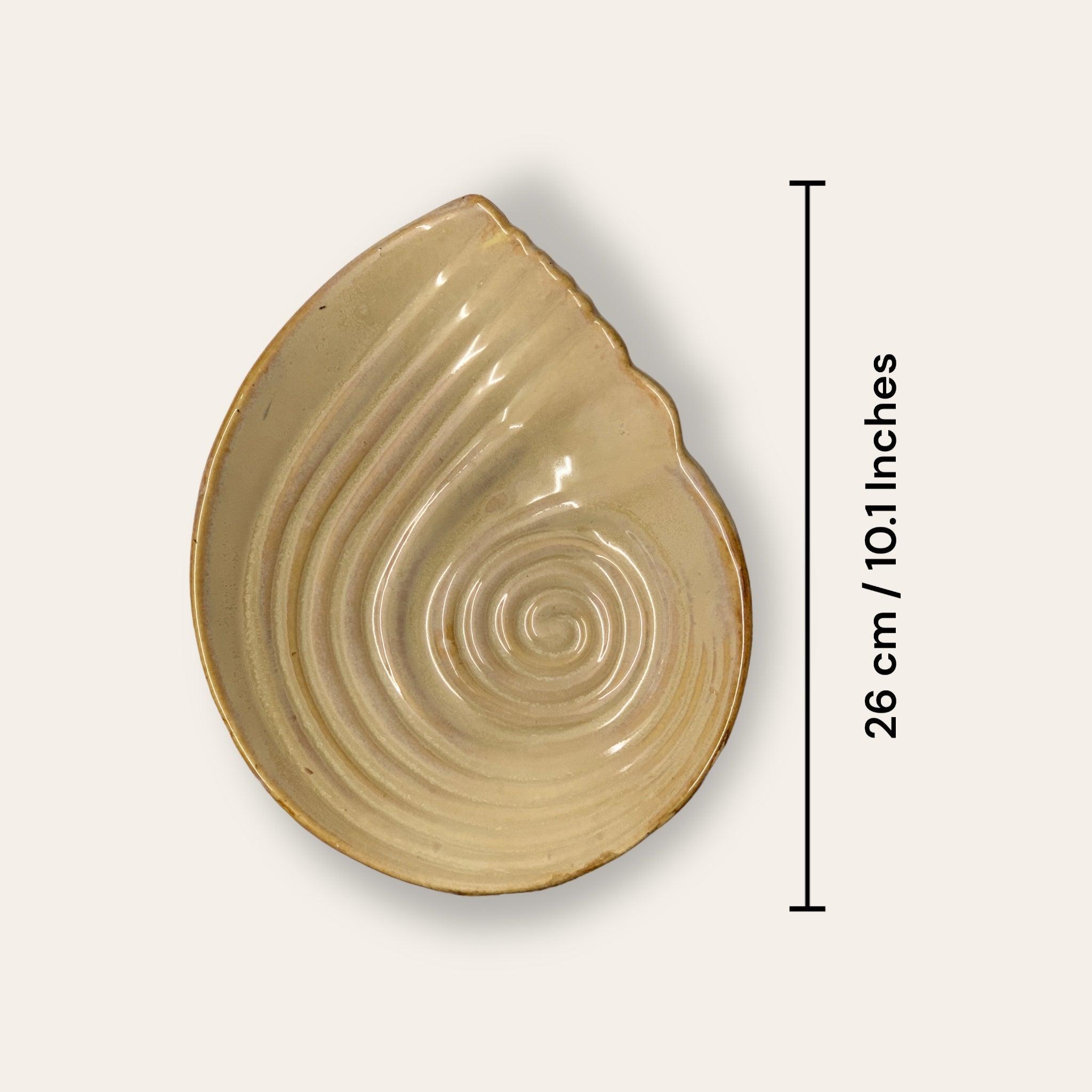 Cream Shell Platter - Clayful Homes