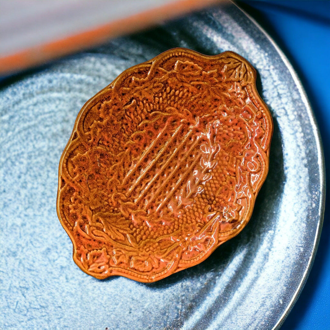 Orange Platter - Clayful Homes