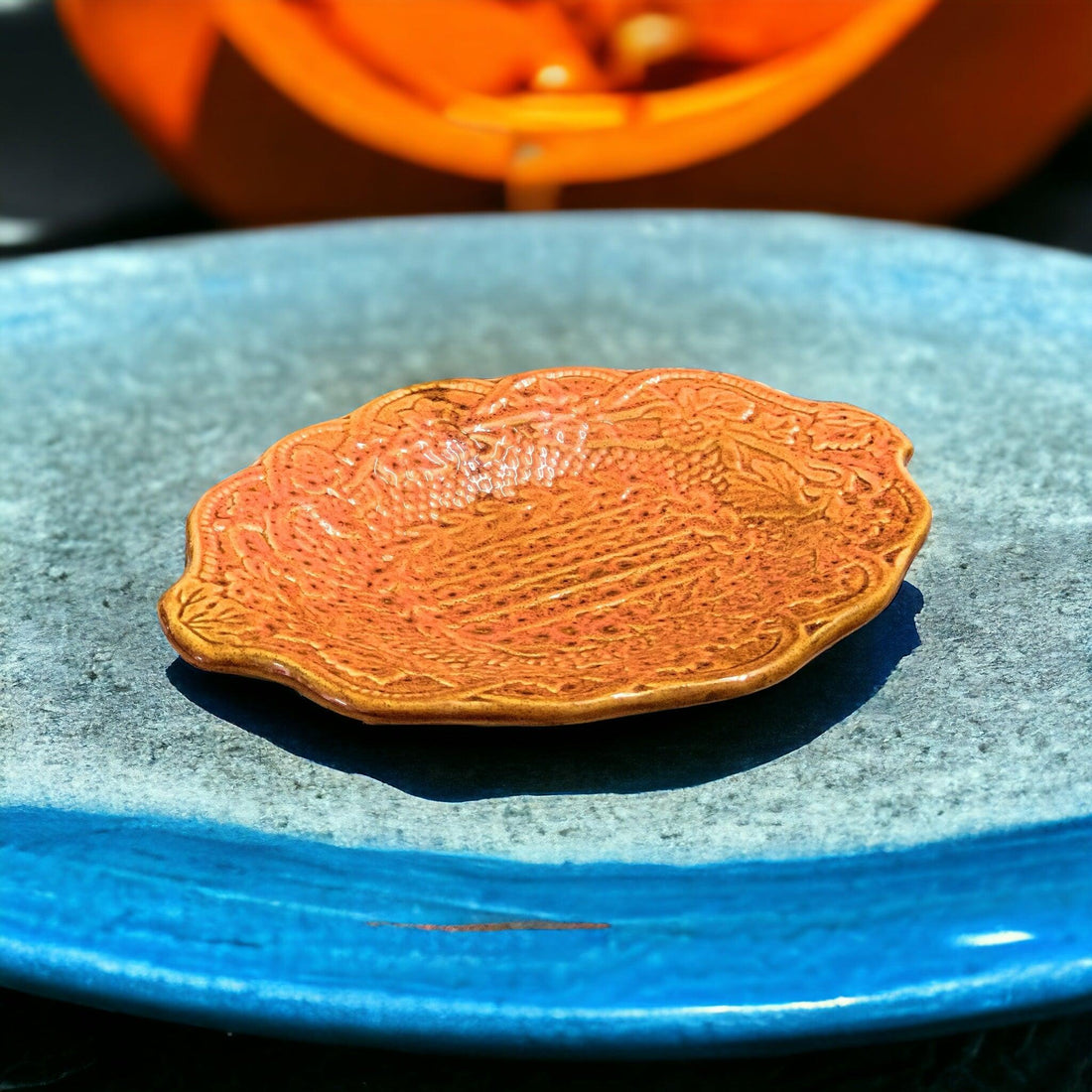 Orange Platter - Clayful Homes