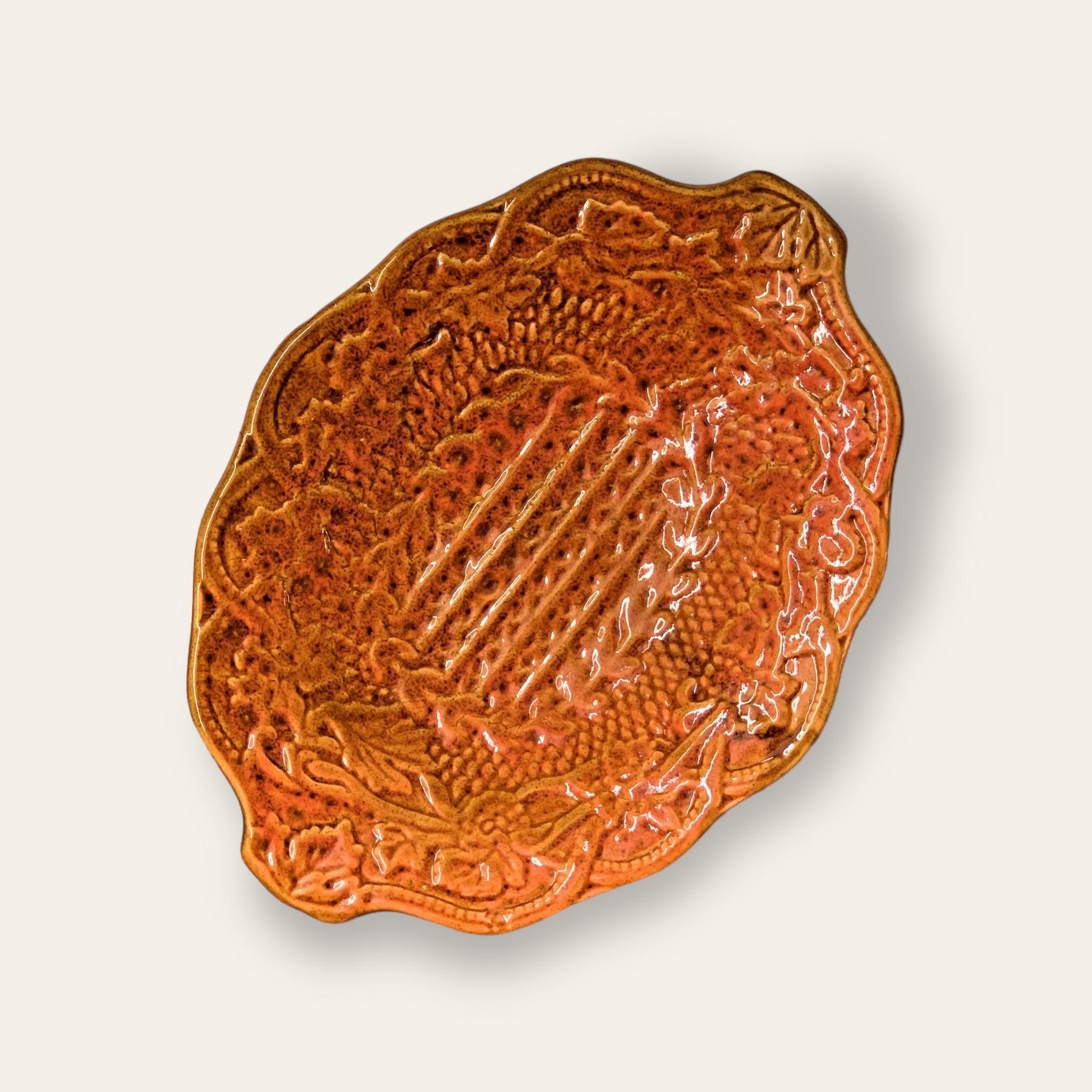 Orange Platter - Clayful Homes
