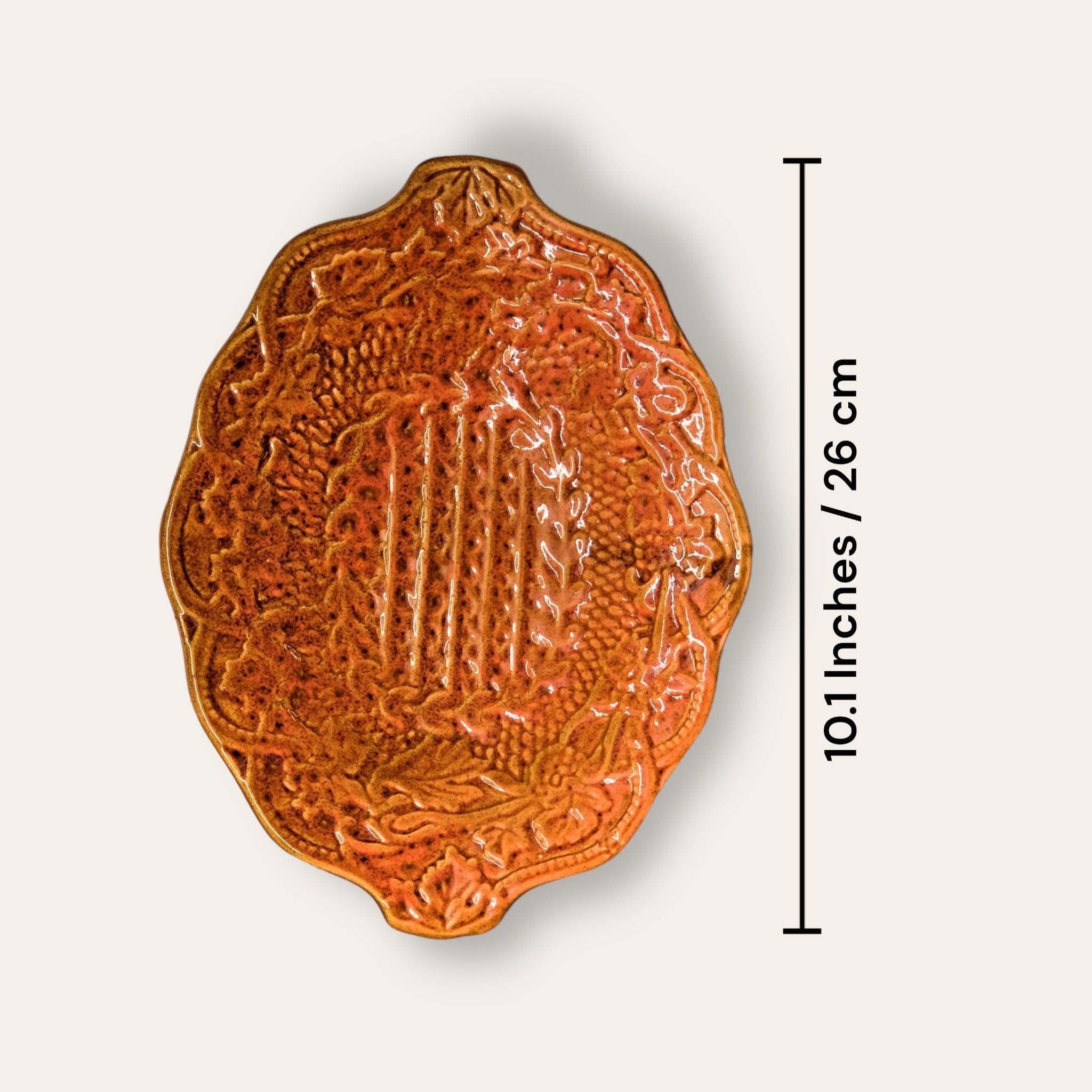 Orange Platter - Clayful Homes
