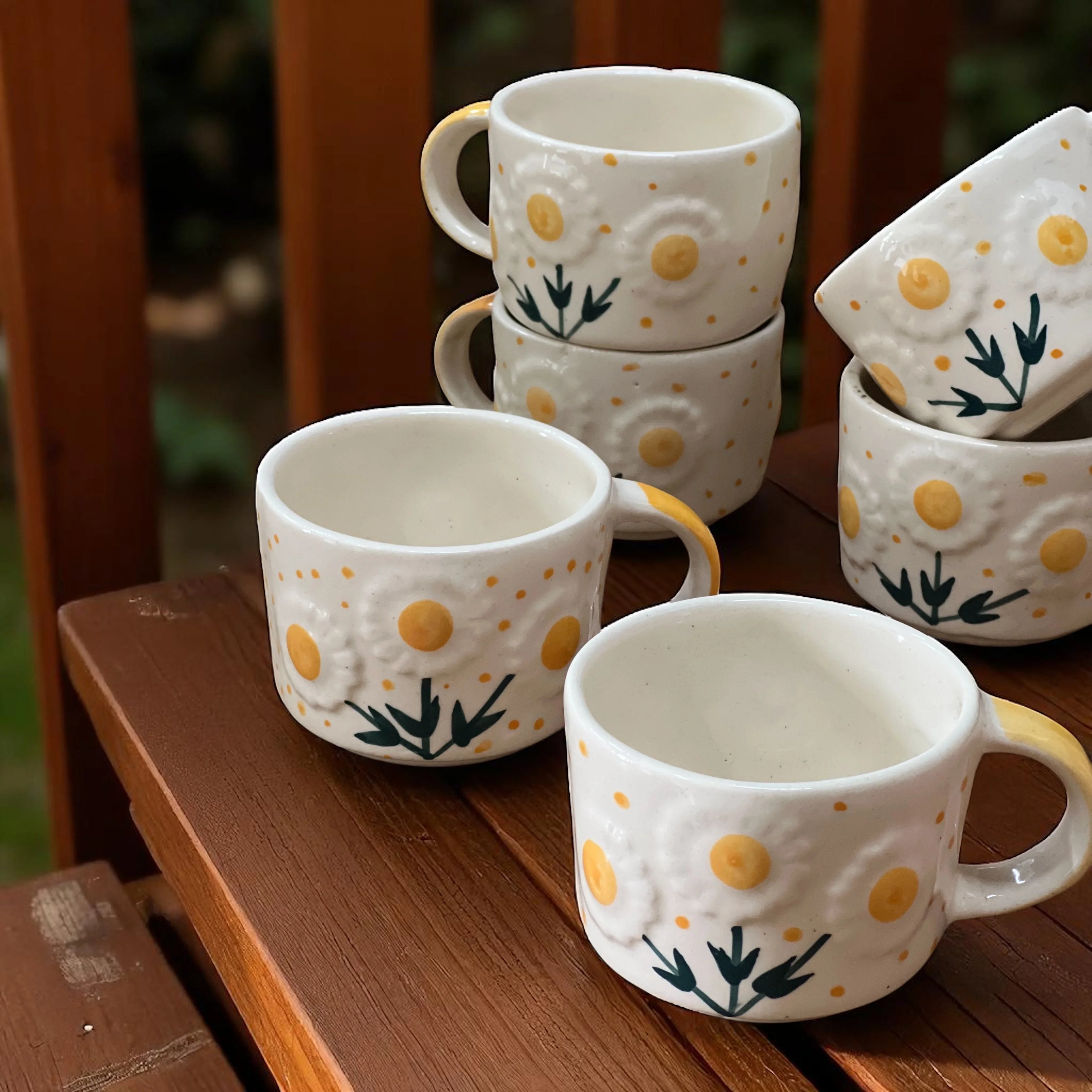 Sunny Mugs Set of 6 - Clayful Homes