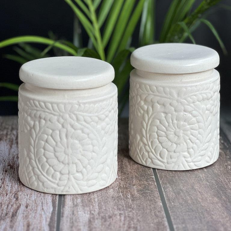 Two White Jars - Clayful Homes