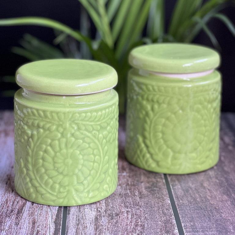 Two Green Jars - Clayful Homes