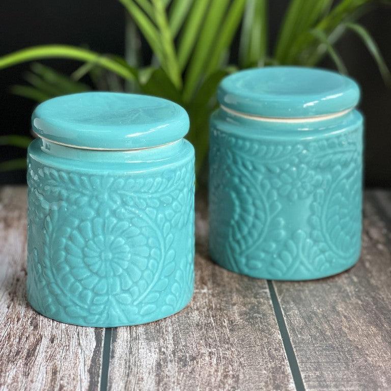 Two Blue Jars - Clayful Homes