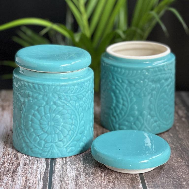 Two Blue Jars - Clayful Homes