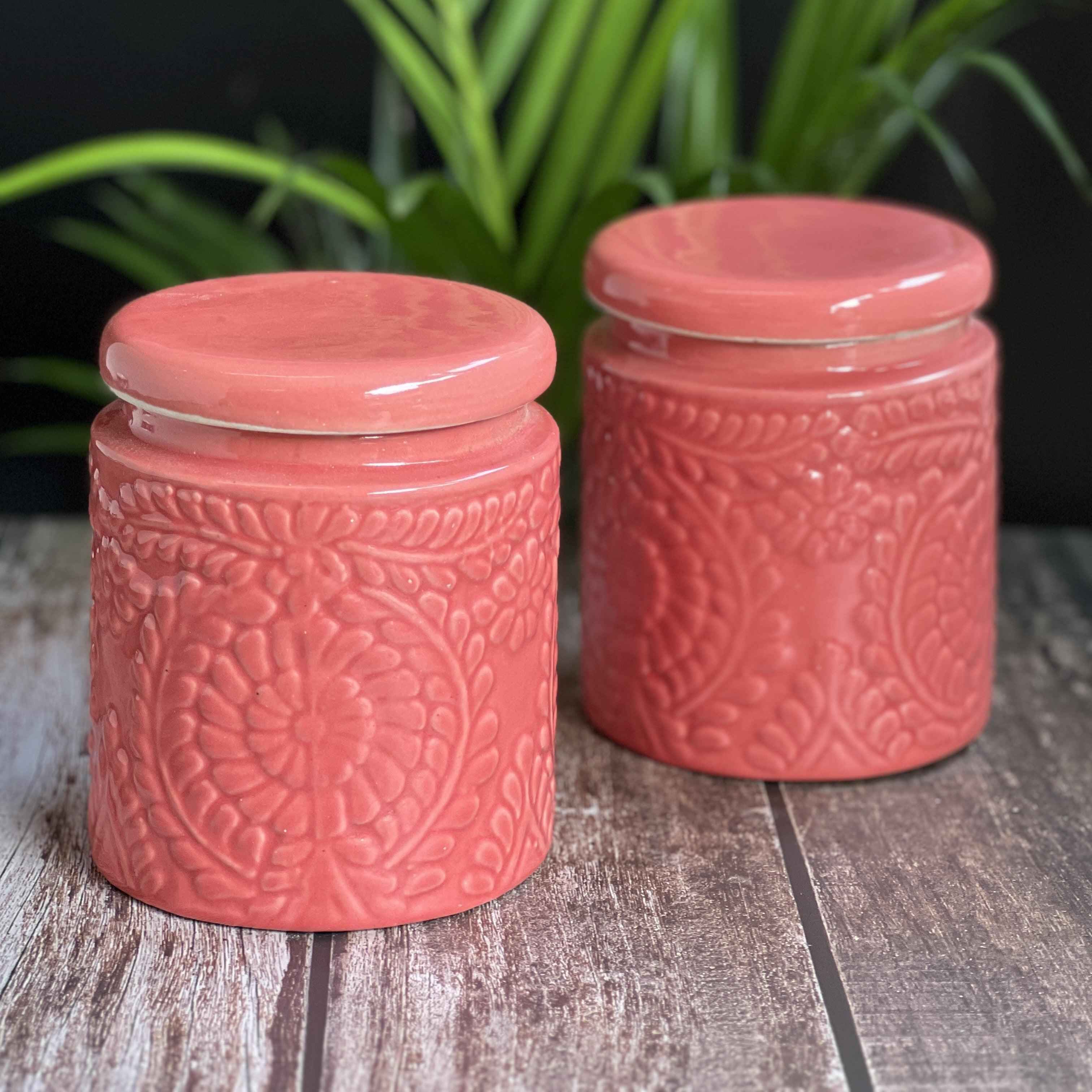 Two Pink Jars