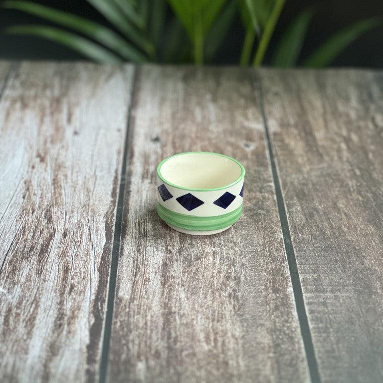 Green Diamond Chutney Katoris / Bowls - Clayful Homes