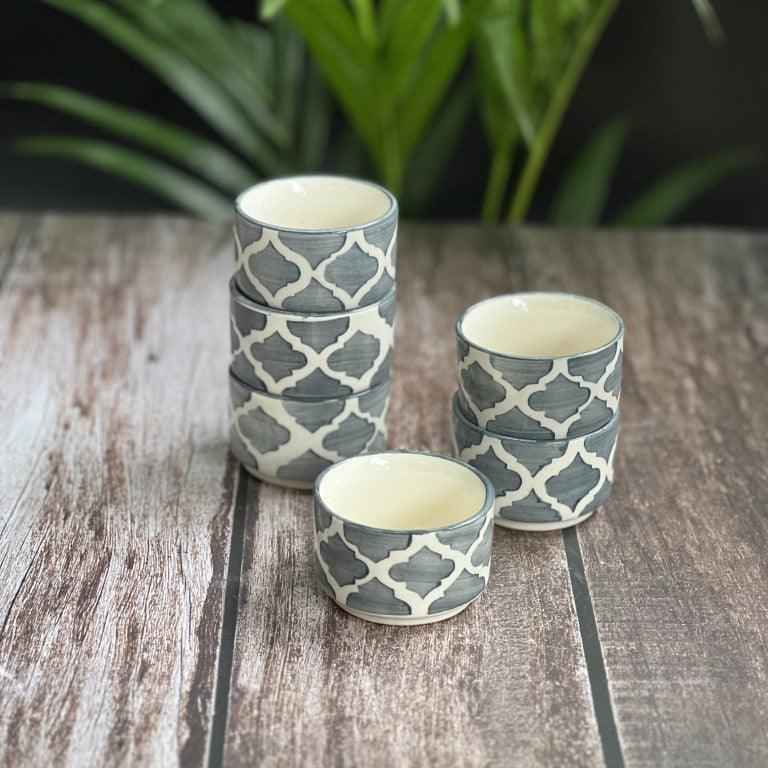 Grey Chutney Katoris / Bowls - Clayful Homes