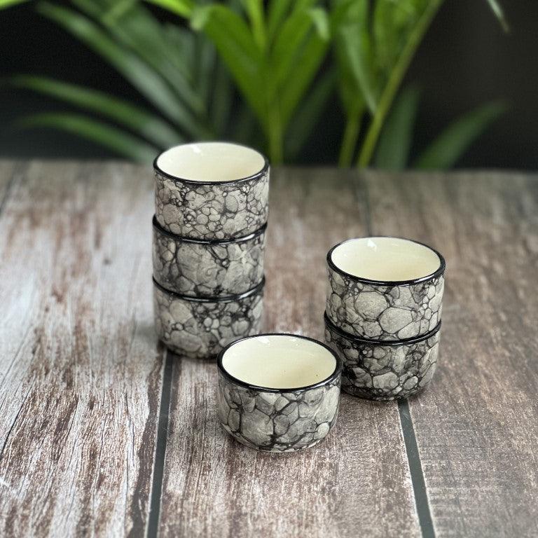 Grey Lustre Chutney Katoris / Bowls - Clayful Homes