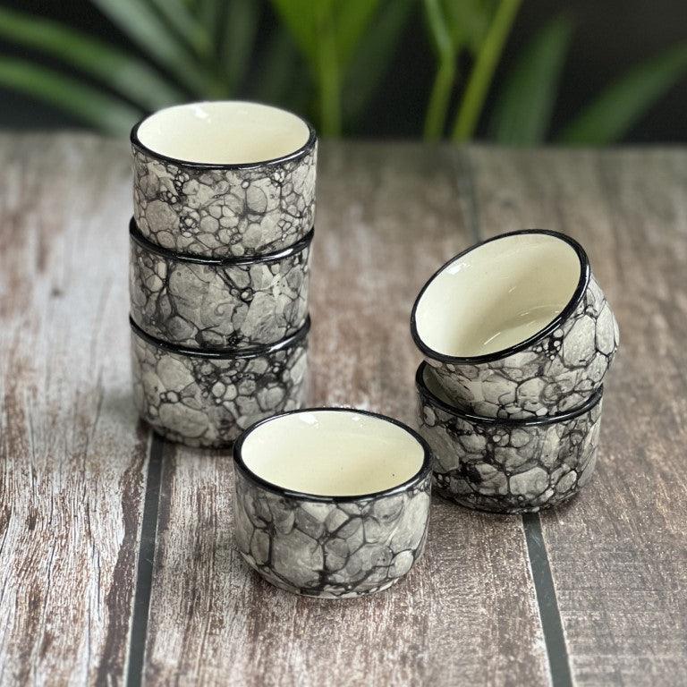 Grey Lustre Chutney Katoris / Bowls - Clayful Homes