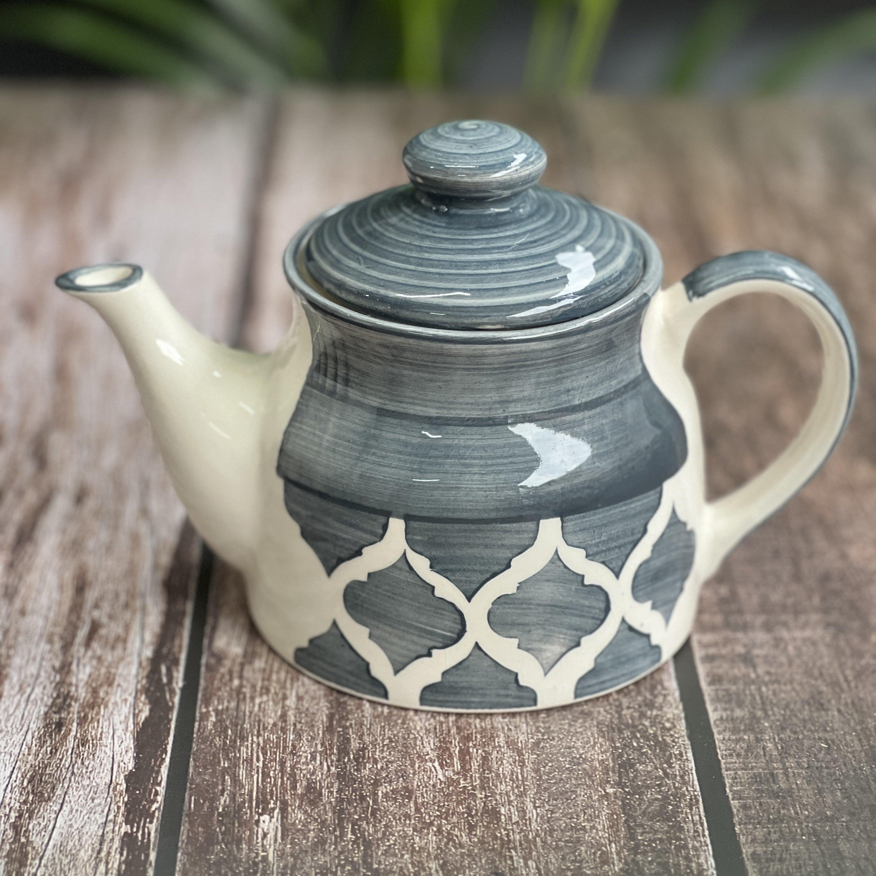 Four Grey Teapot Set - Clayful Homes